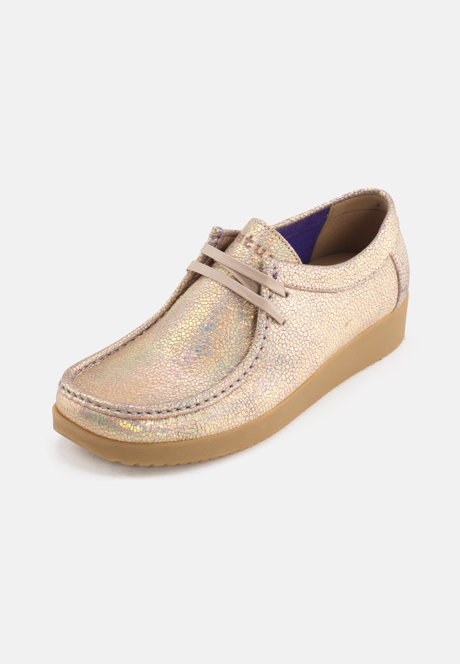 Nature Footwear Alba Sko Metallic Suede Shoe 300 Multicolor