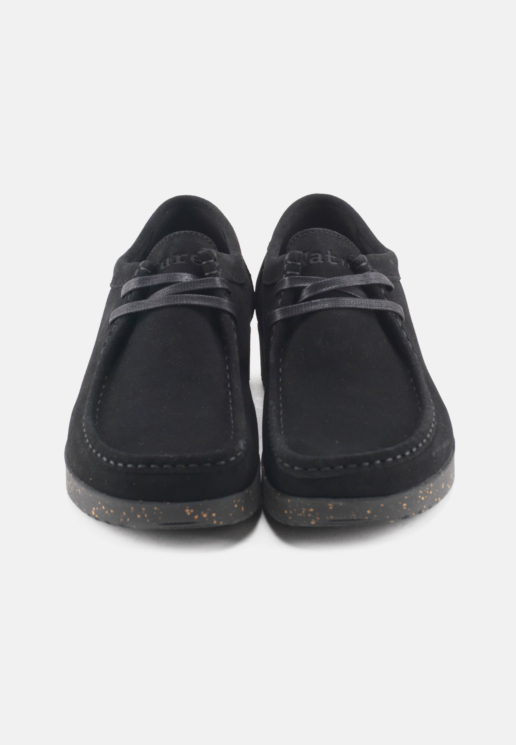 Nature Footwear Alba snøresko Suede læder farve Sort med naturgummisål