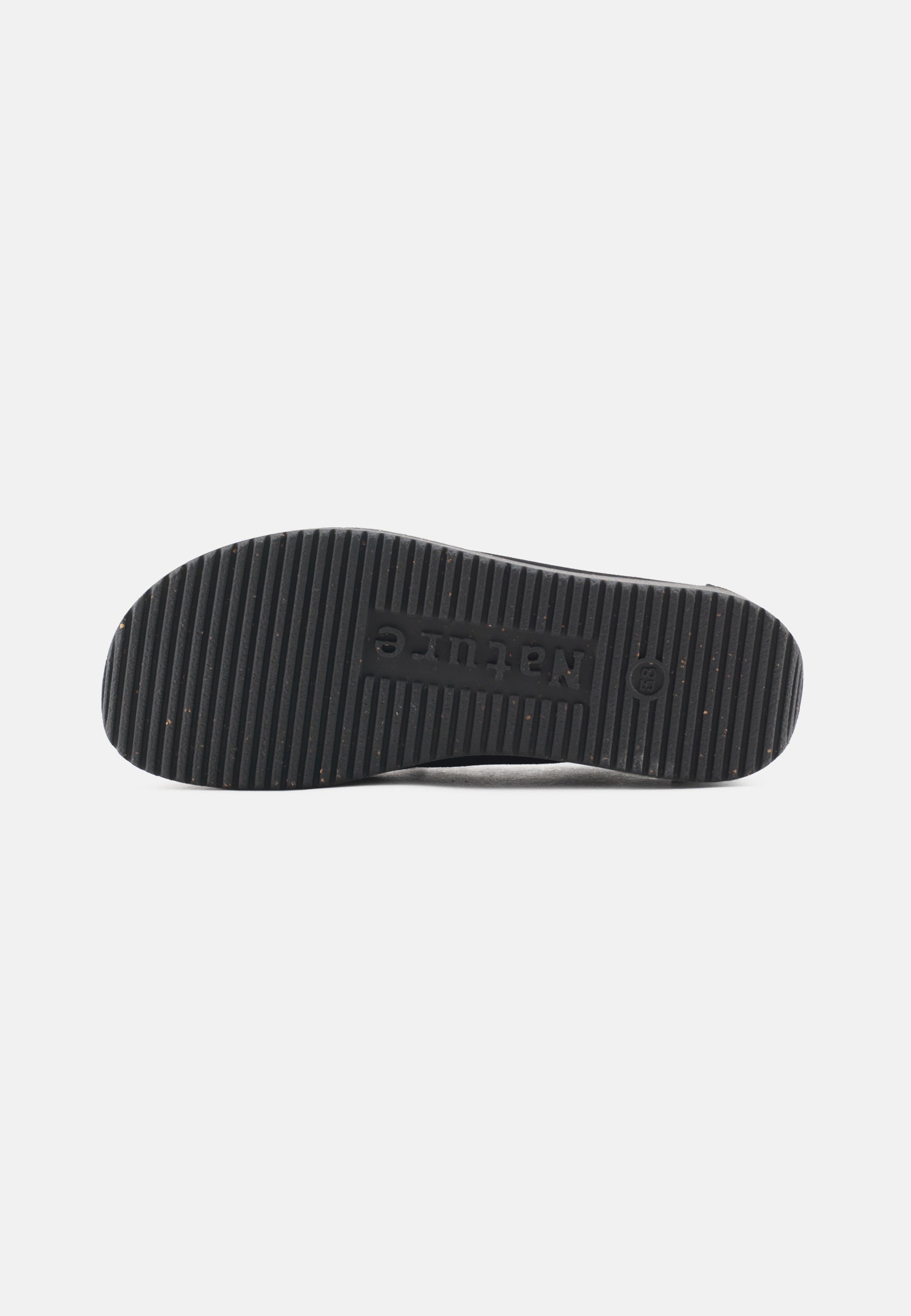 Nature Footwear Alba snøresko Suede læder farve Sort med naturgummisål