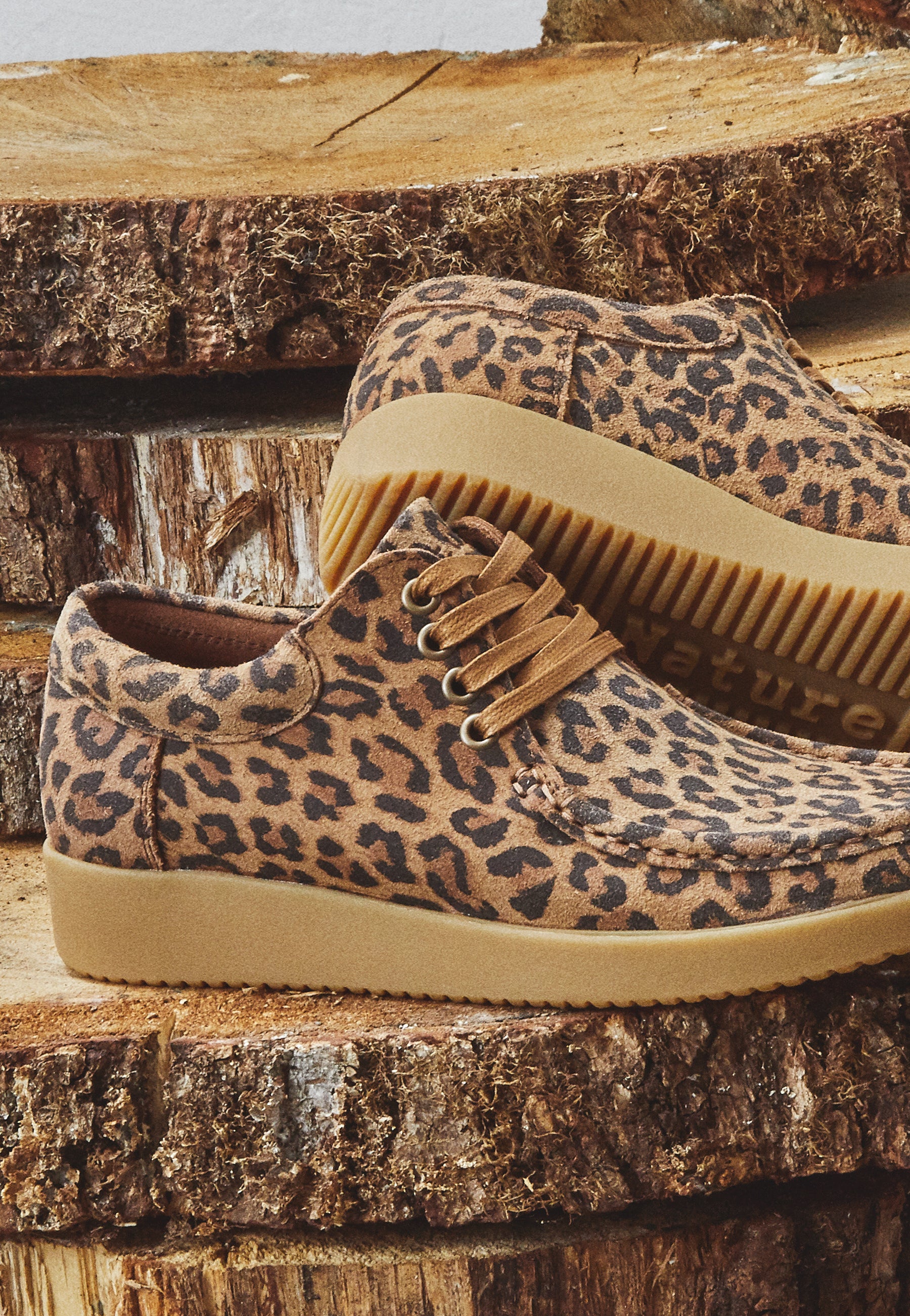 Nature Footwear Alba Sko Suede Print Shoe 100 Leopard