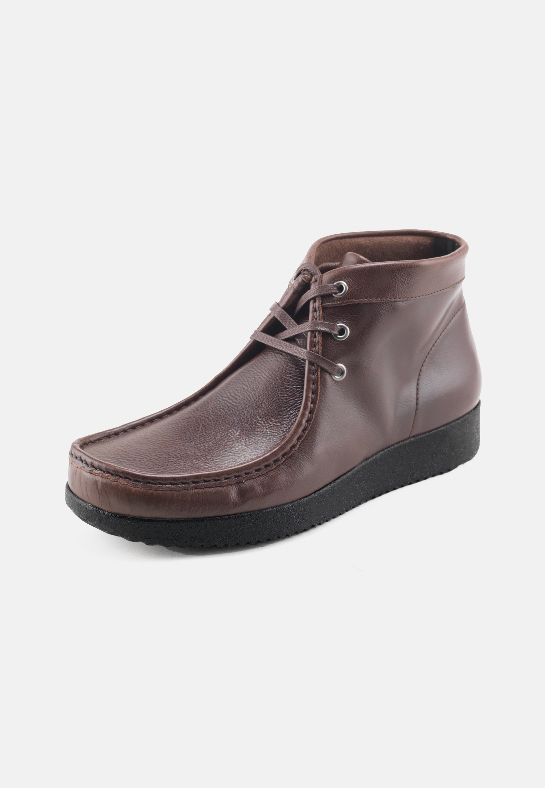 Nature Footwear Anton Snørestøvle Oil Suede Læder farve Coffee med sort sål i PU