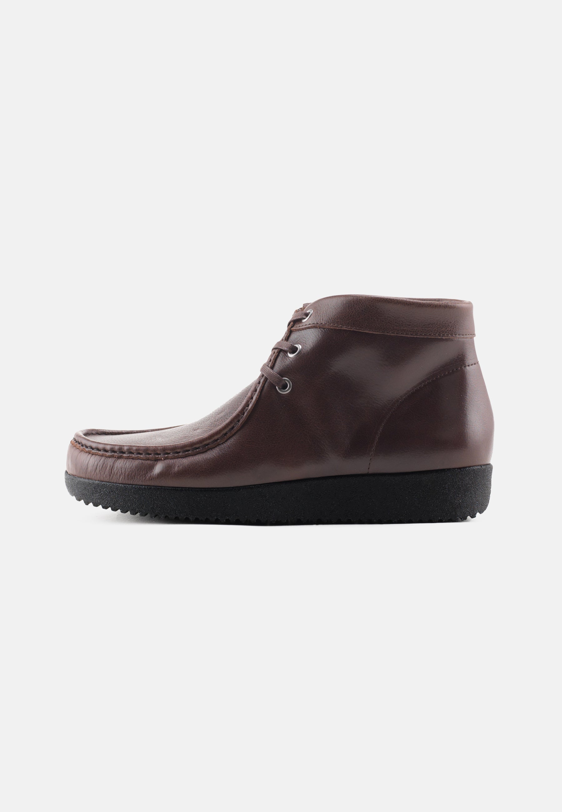Nature Footwear Anton Snørestøvle Oil Suede Læder farve Coffee med sort sål i PU