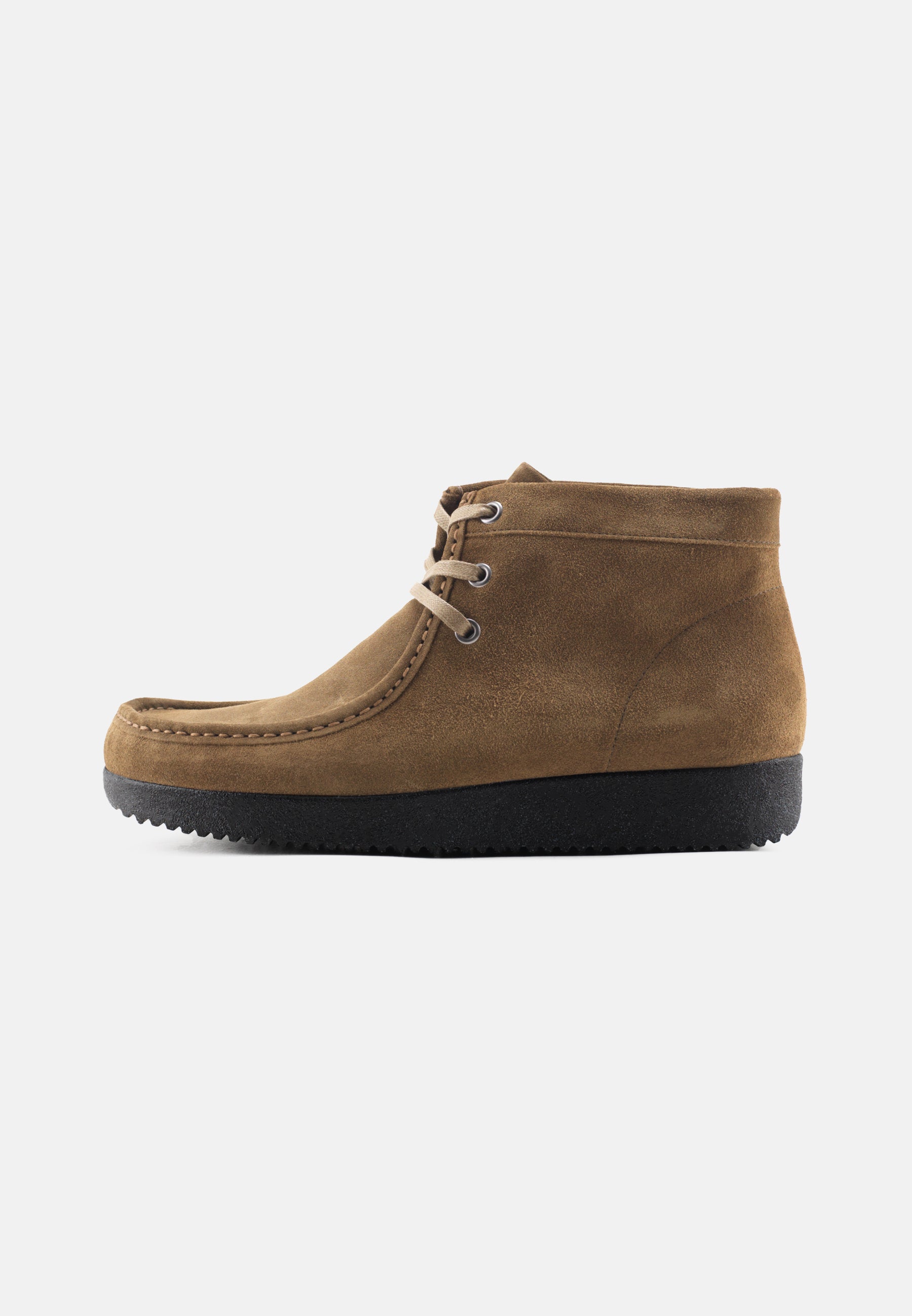 Nature Footwear Anton Snørestøvle Suede Læder farve Olive med sort sål i PU