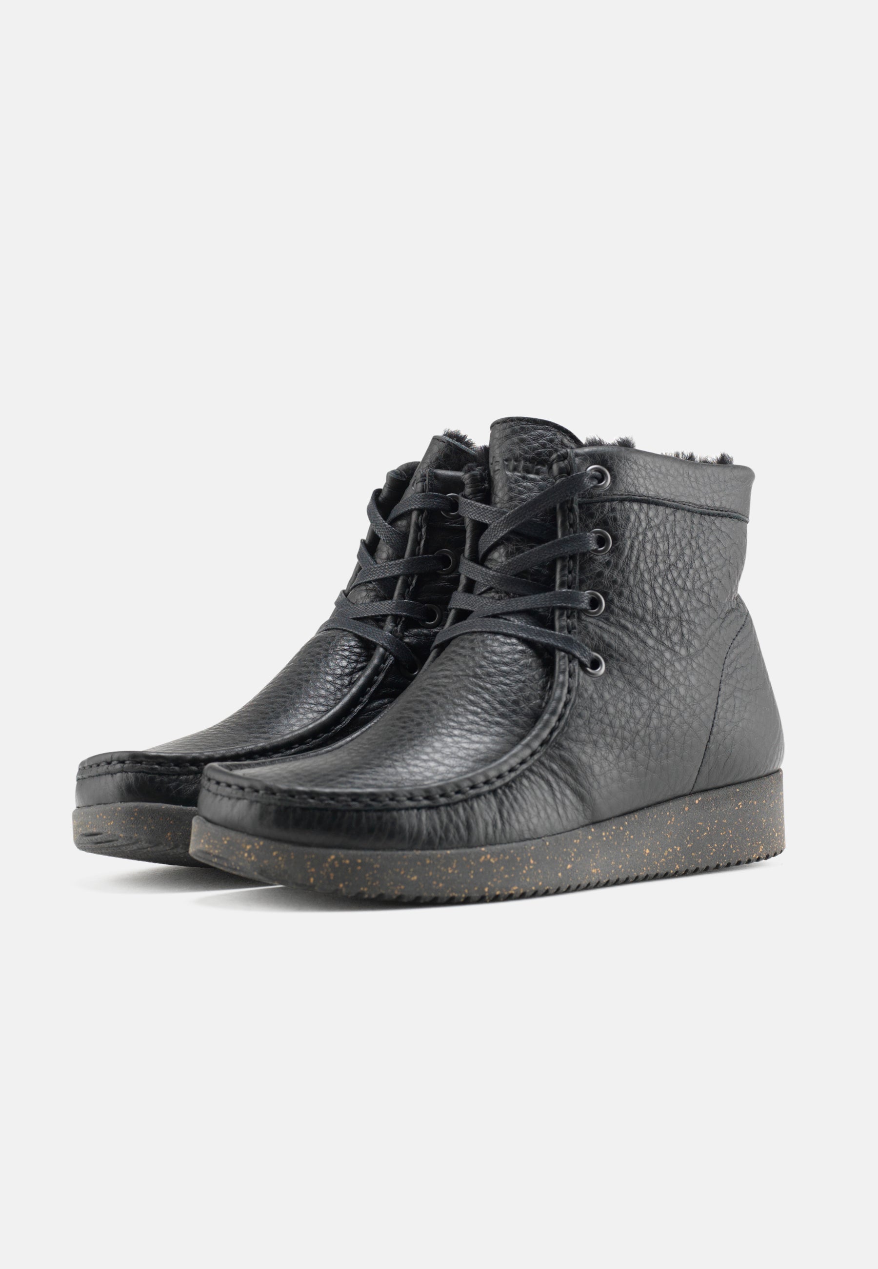 Nature Footwear Asta Varmforet Støvle Leather Warm linned Boot 002 Black
