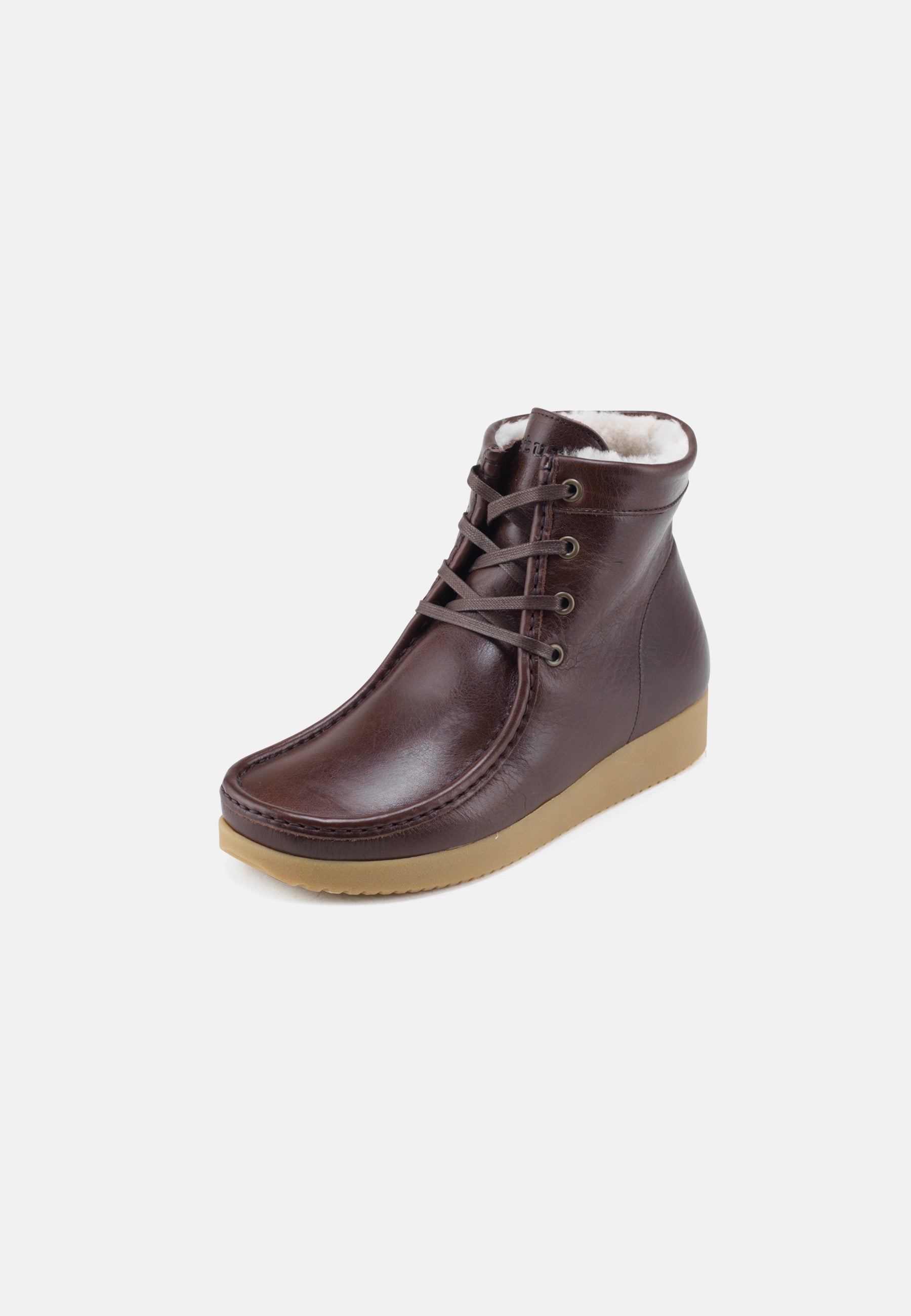 Nature Footwear Asta Varmforet Støvle Leather Warm linned Boot 018 Coffee