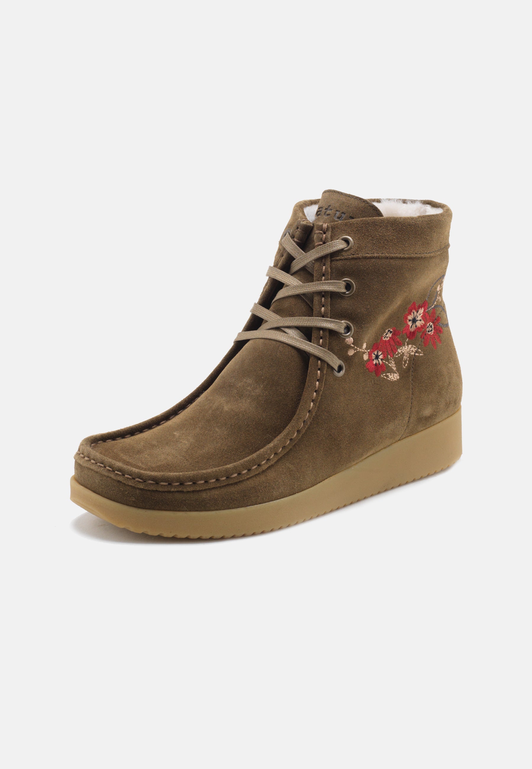 Nature Footwear Asta Varmforet Støvle Suede Boot 103 Olive