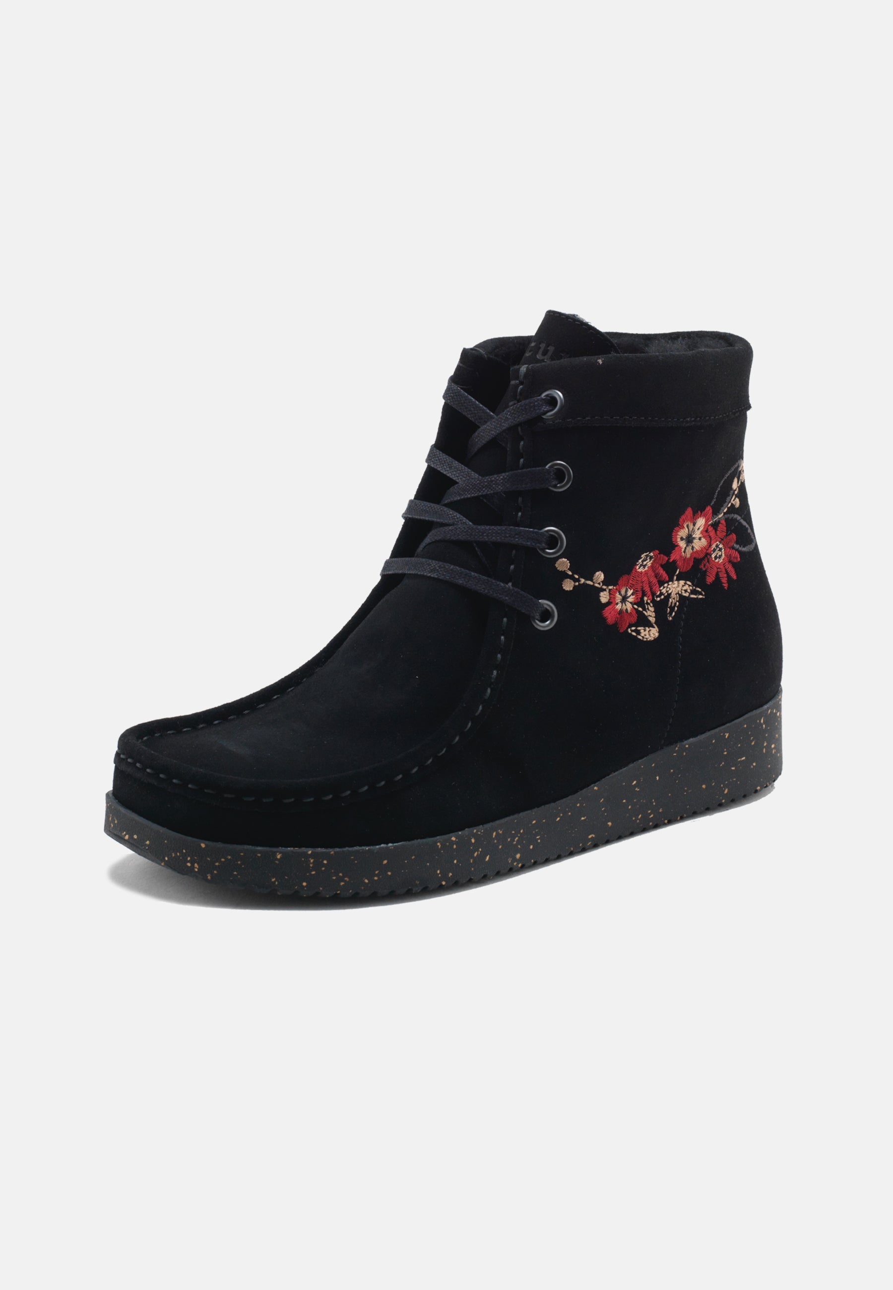 Nature Footwear Asta Varmforet Støvle Suede Boot 002 Black
