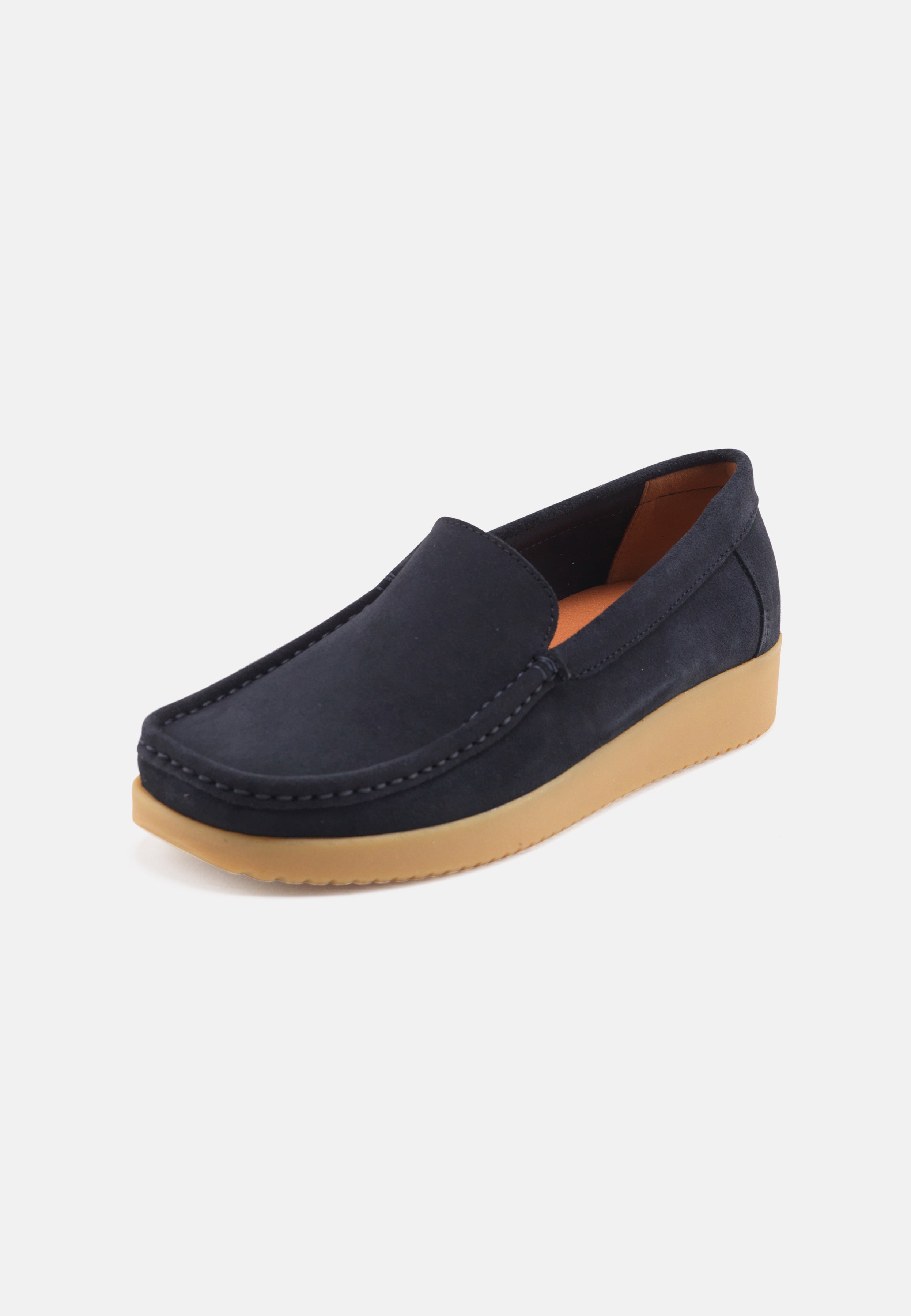Nature Footwear Elin Loafer Suede Slip on 004 Navy