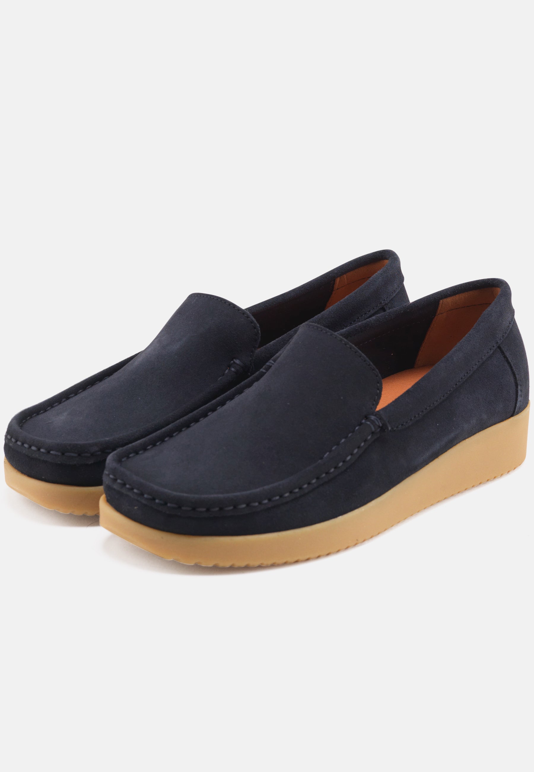 Nature Footwear Elin Loafer Suede Slip on 004 Navy