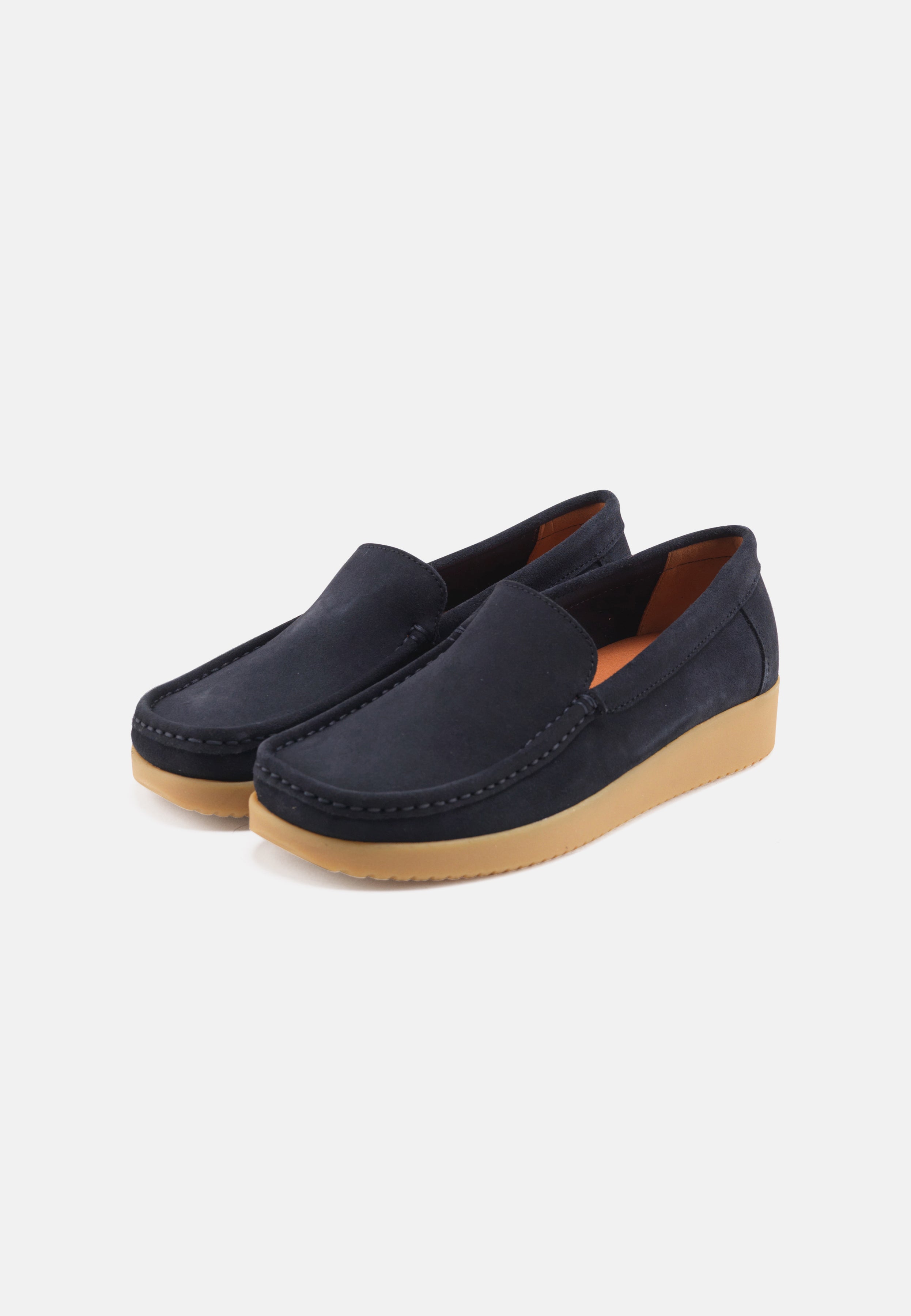 Nature Footwear Elin Loafer Suede Slip on 004 Navy