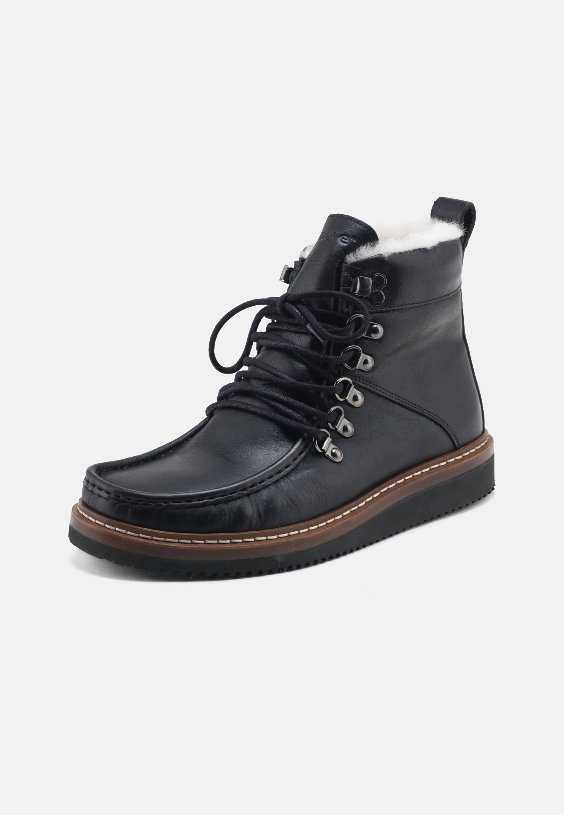 Nature Footwear Gro Varmforet Støvle Leather Warm linned Boot 002 Black