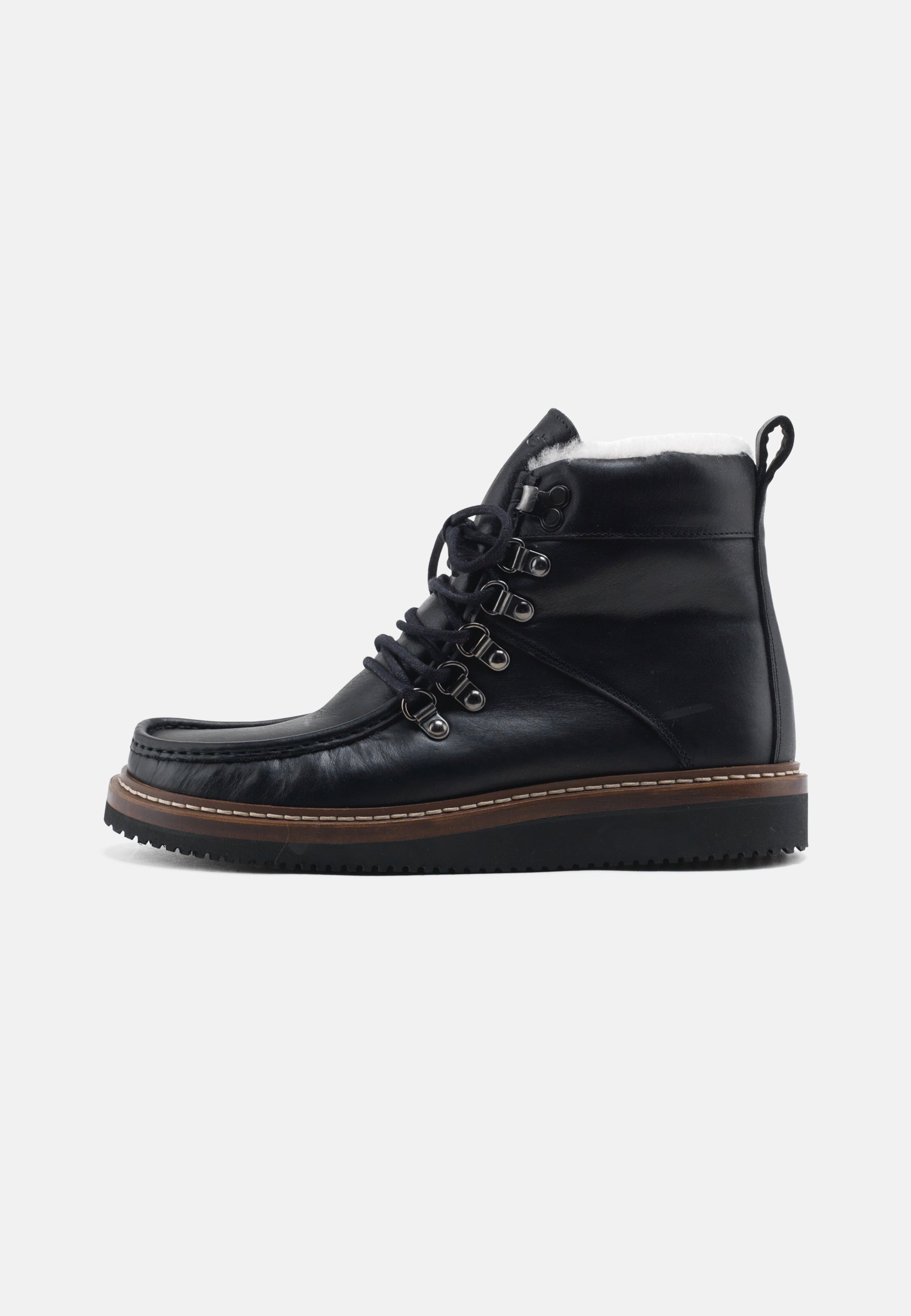 Nature Footwear Gro Varmforet Støvle Leather Warm linned Boot 002 Black