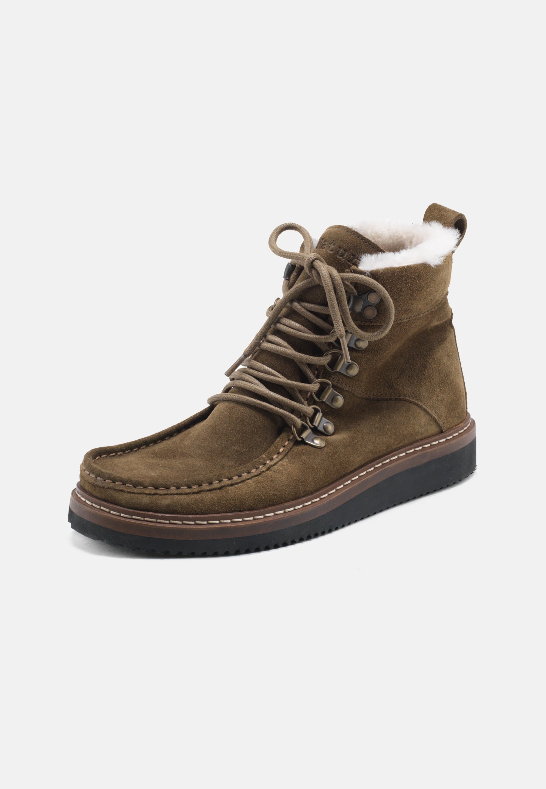 Nature Footwear Gro Varmforet Støvle Suede Warm linned Boot 103 Olive