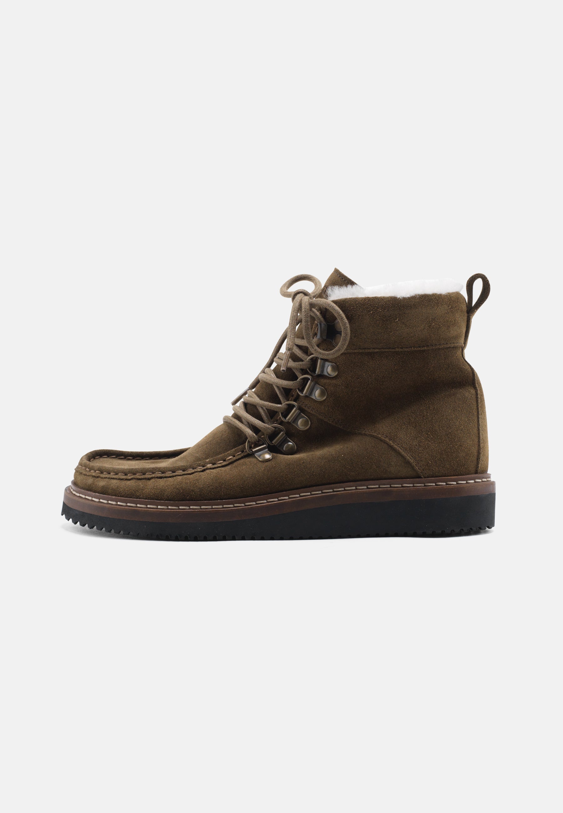 Nature Footwear Gro Varmforet Støvle Suede Warm linned Boot 103 Olive