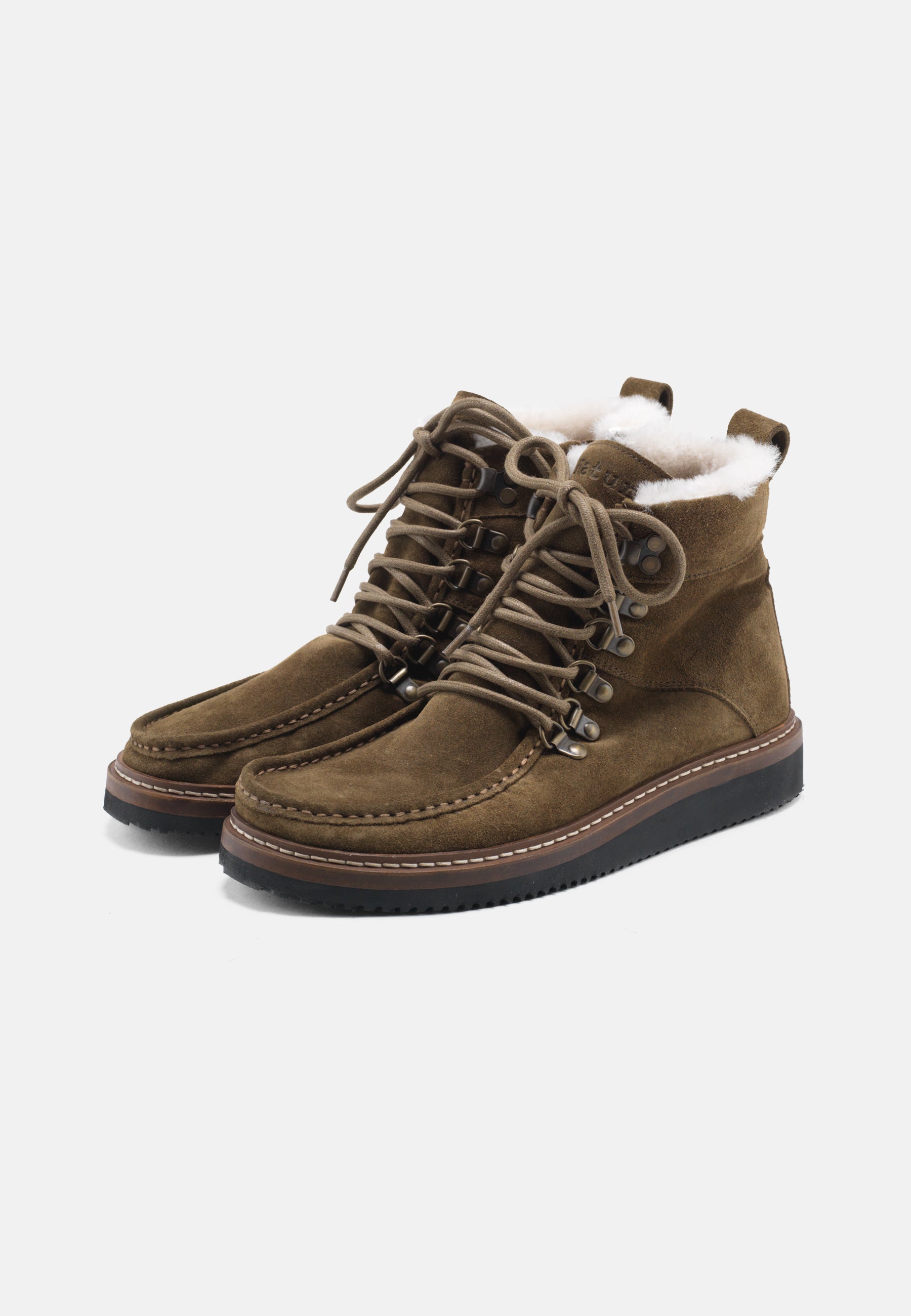 Nature Footwear Gro Varmforet Støvle Suede Warm linned Boot 103 Olive