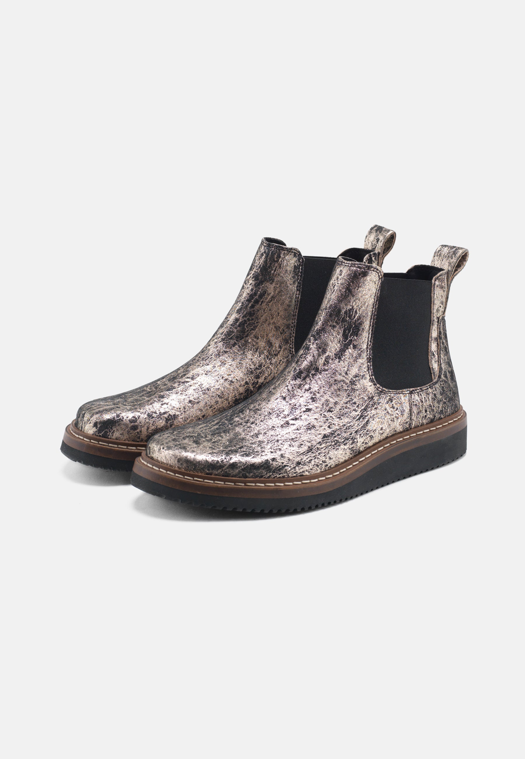 Nature Footwear Gry Støvle Leather Boot 200 Black/Gold