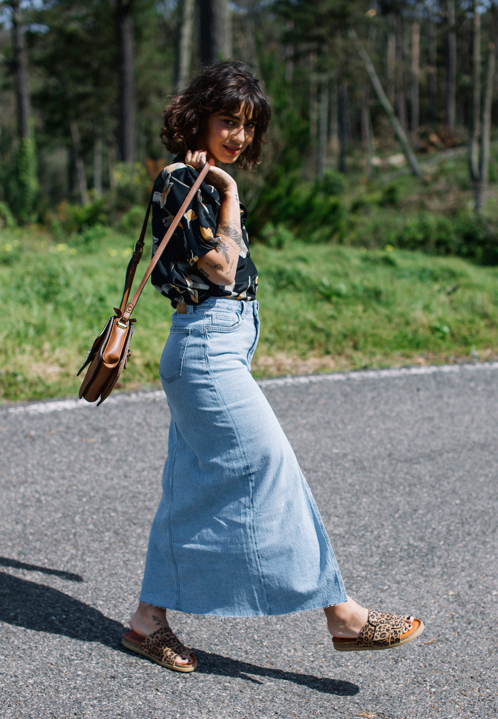 Nature Footwear Katrine Sandal Suede Slide 148 Dusty Green