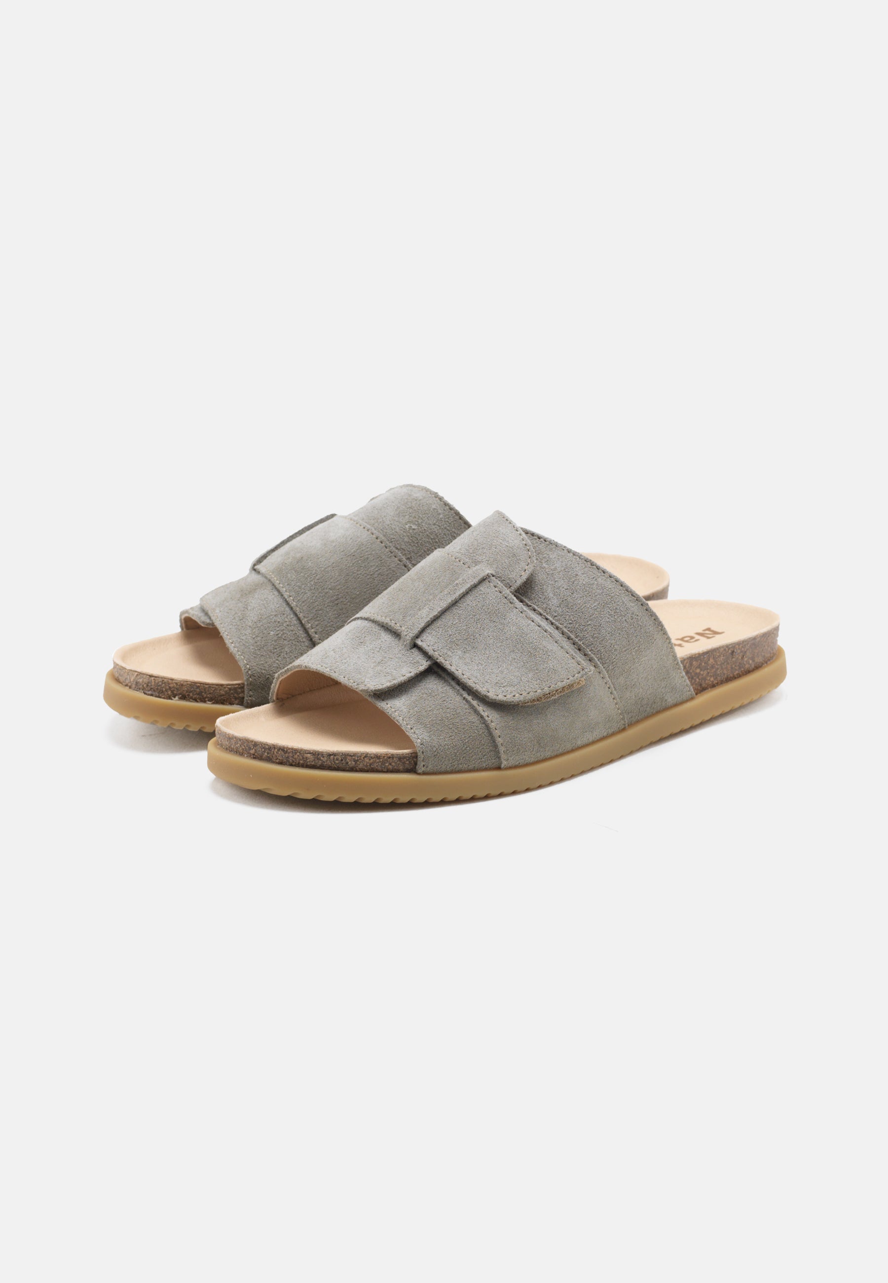 Nature Footwear Katrine Sandal Suede Slide 148 Dusty Green