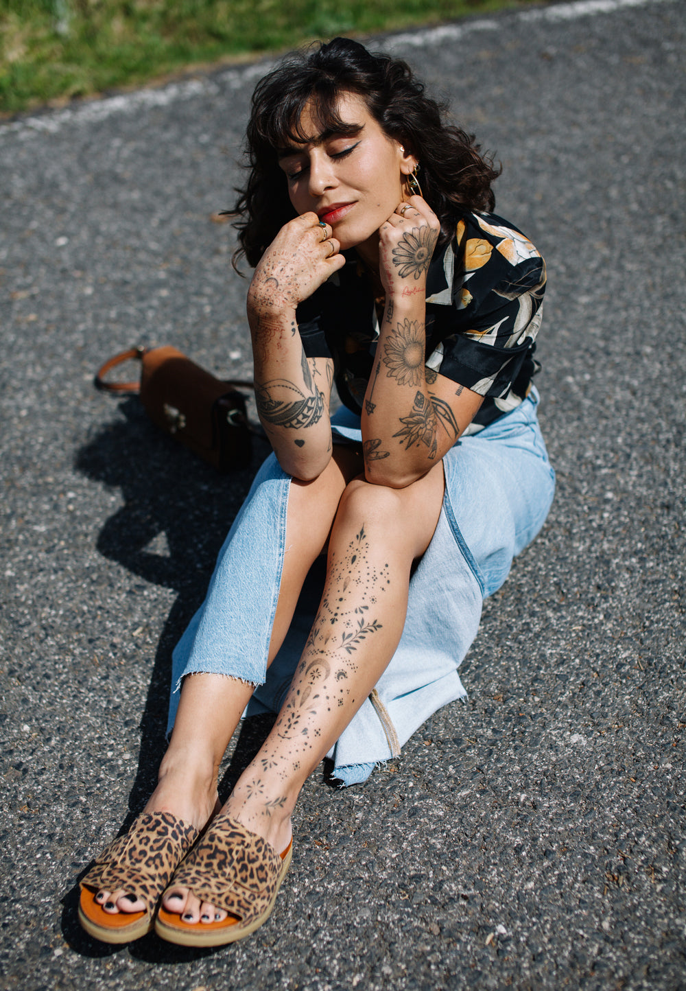 Nature Footwear Katrine Sandal Suede Print Slide 100 Leopard