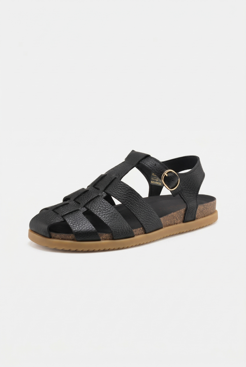Nature Footwear Malene Sandal Leather Sandal 002 Black