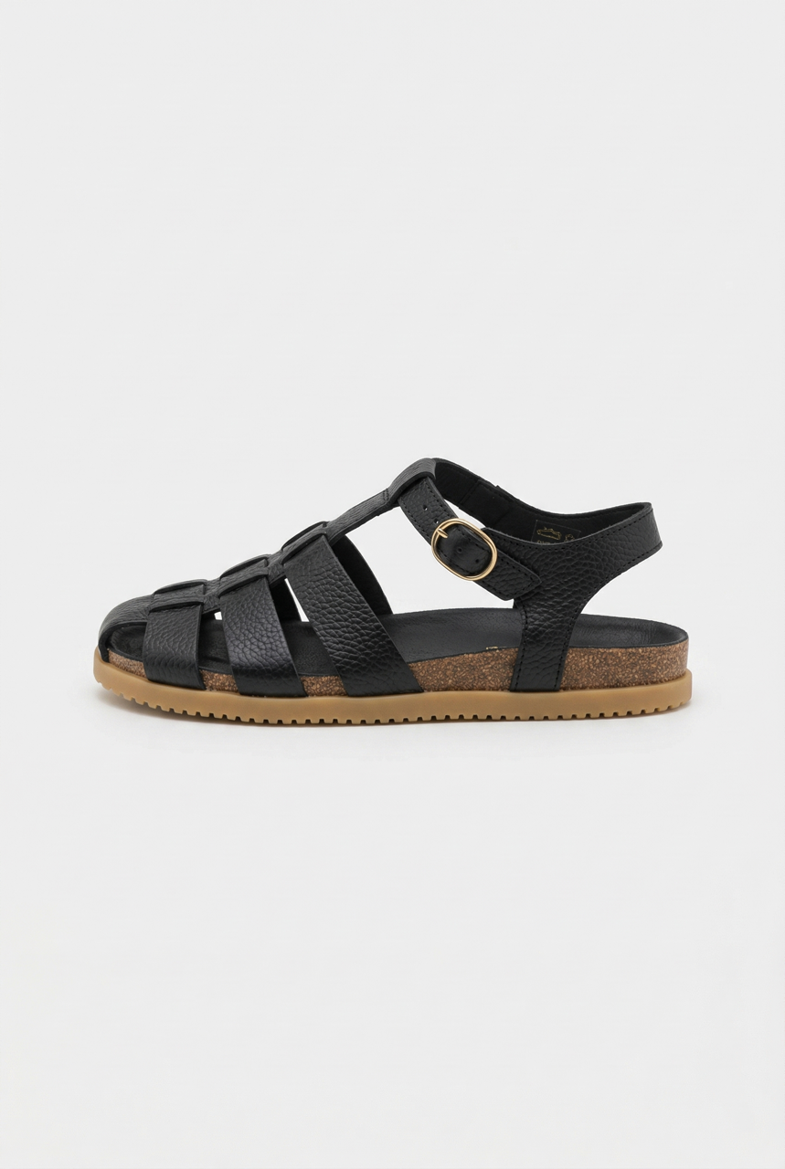 Nature Footwear Malene Sandal Leather Sandal 002 Black