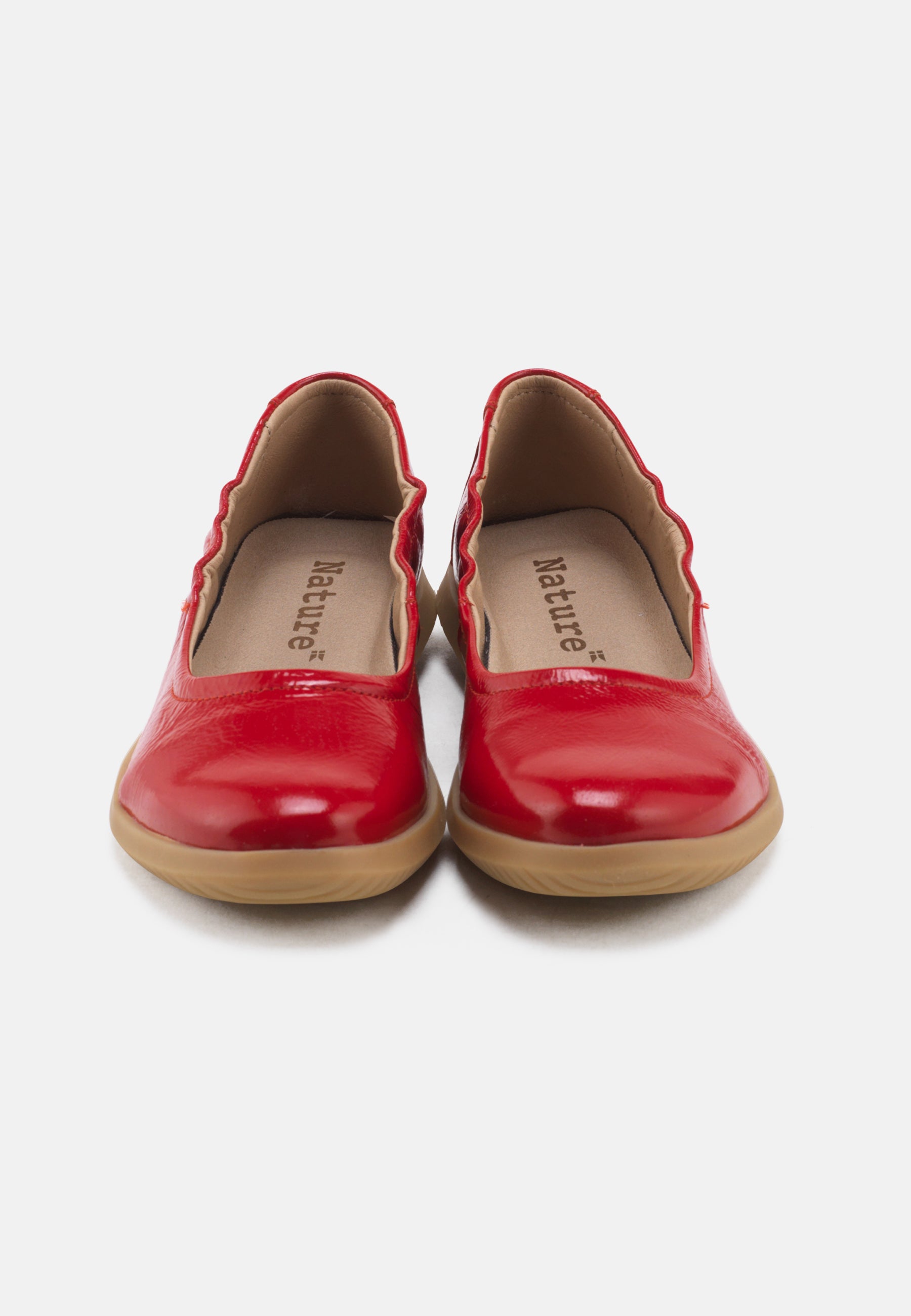 Nature Footwear Marie Ballerina Leather Shoe 009 Red