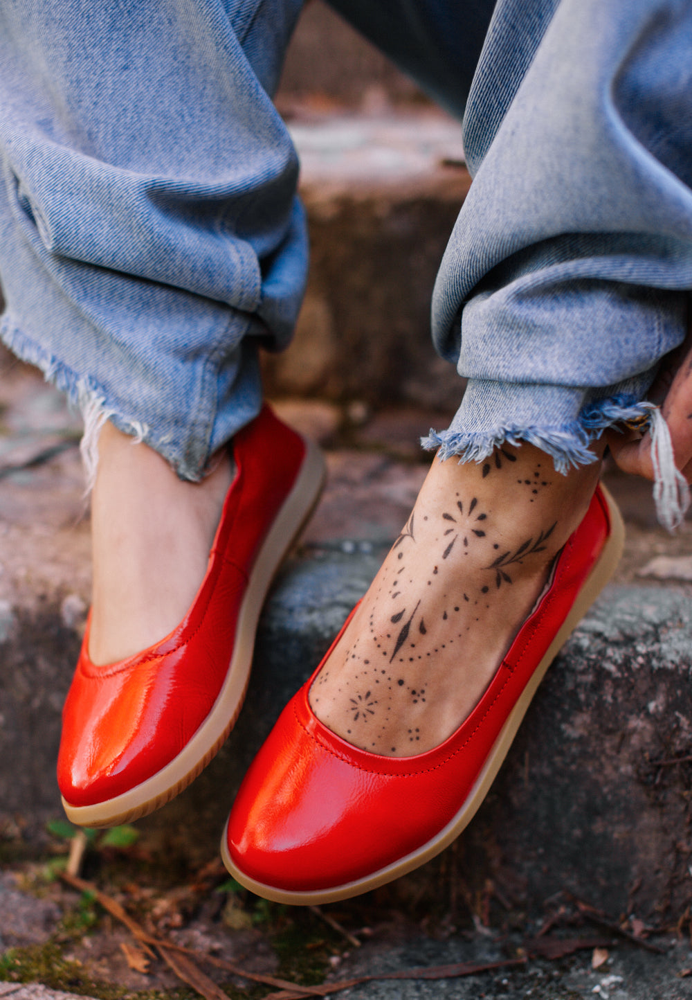 Nature Footwear Marie Ballerina Leather Shoe 119 Cream