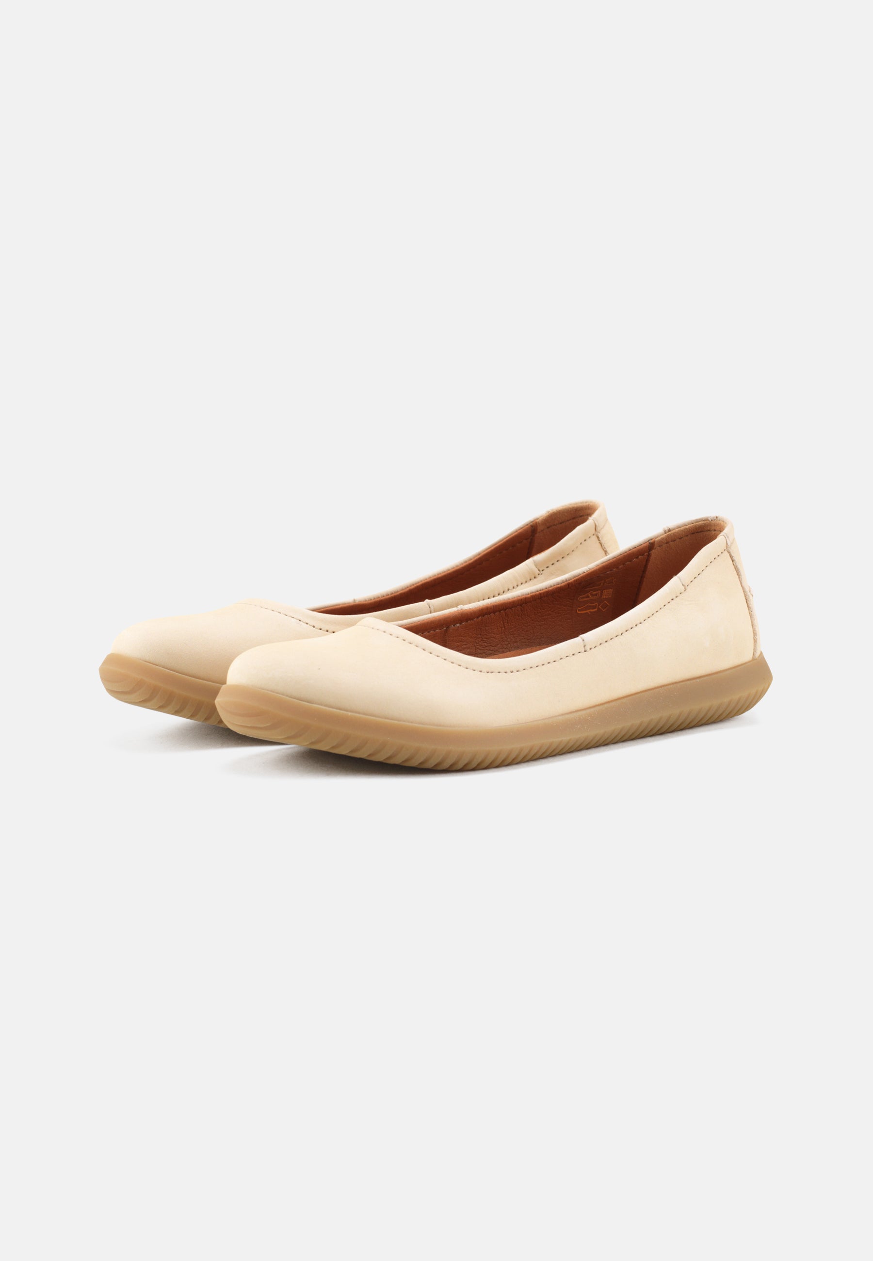 Nature Footwear Marie Ballerina Nubuck Shoe 119 Cream