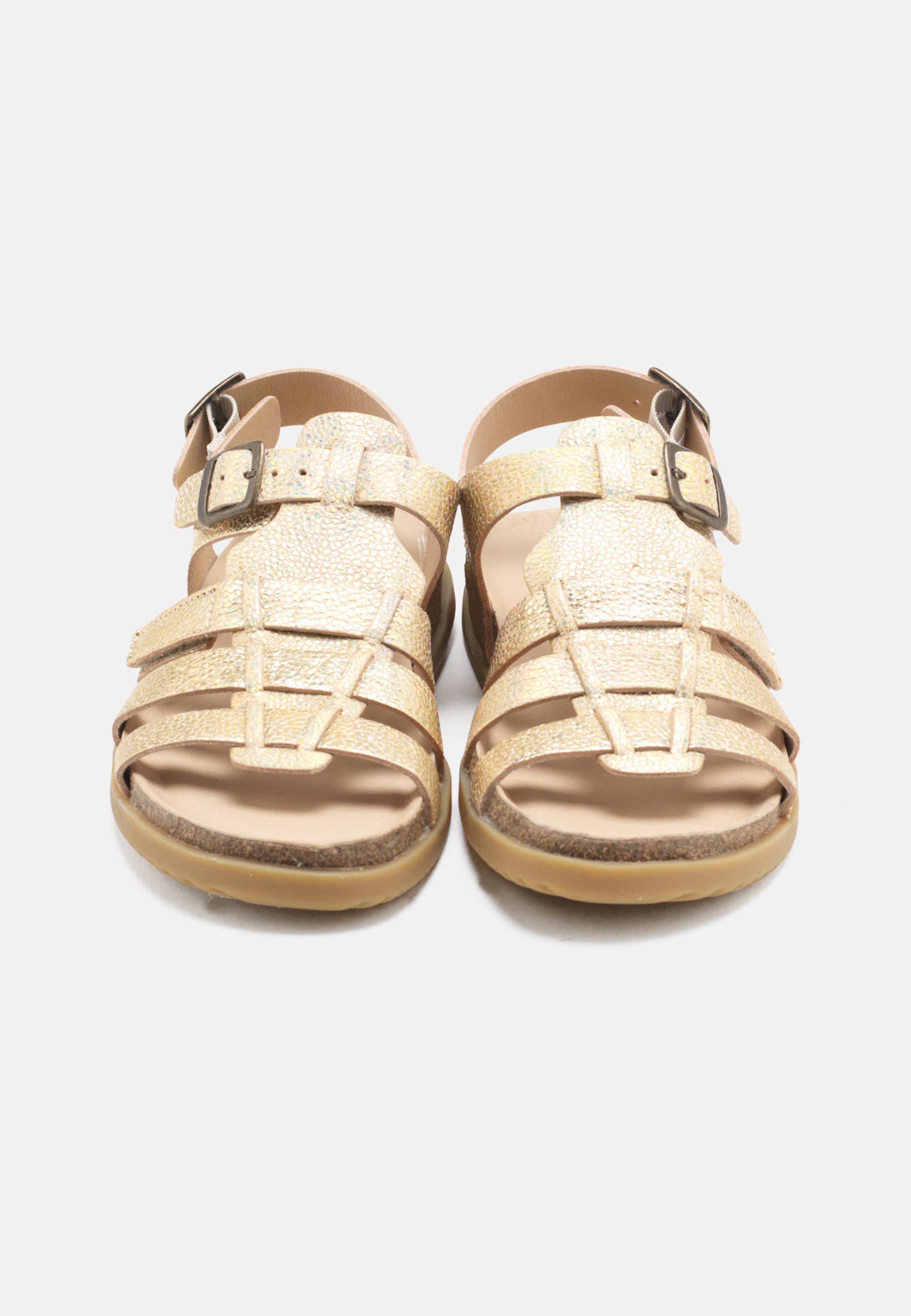 Nature Footwear Mette Sandal Metallic Suede Sandal 300 Multicolor