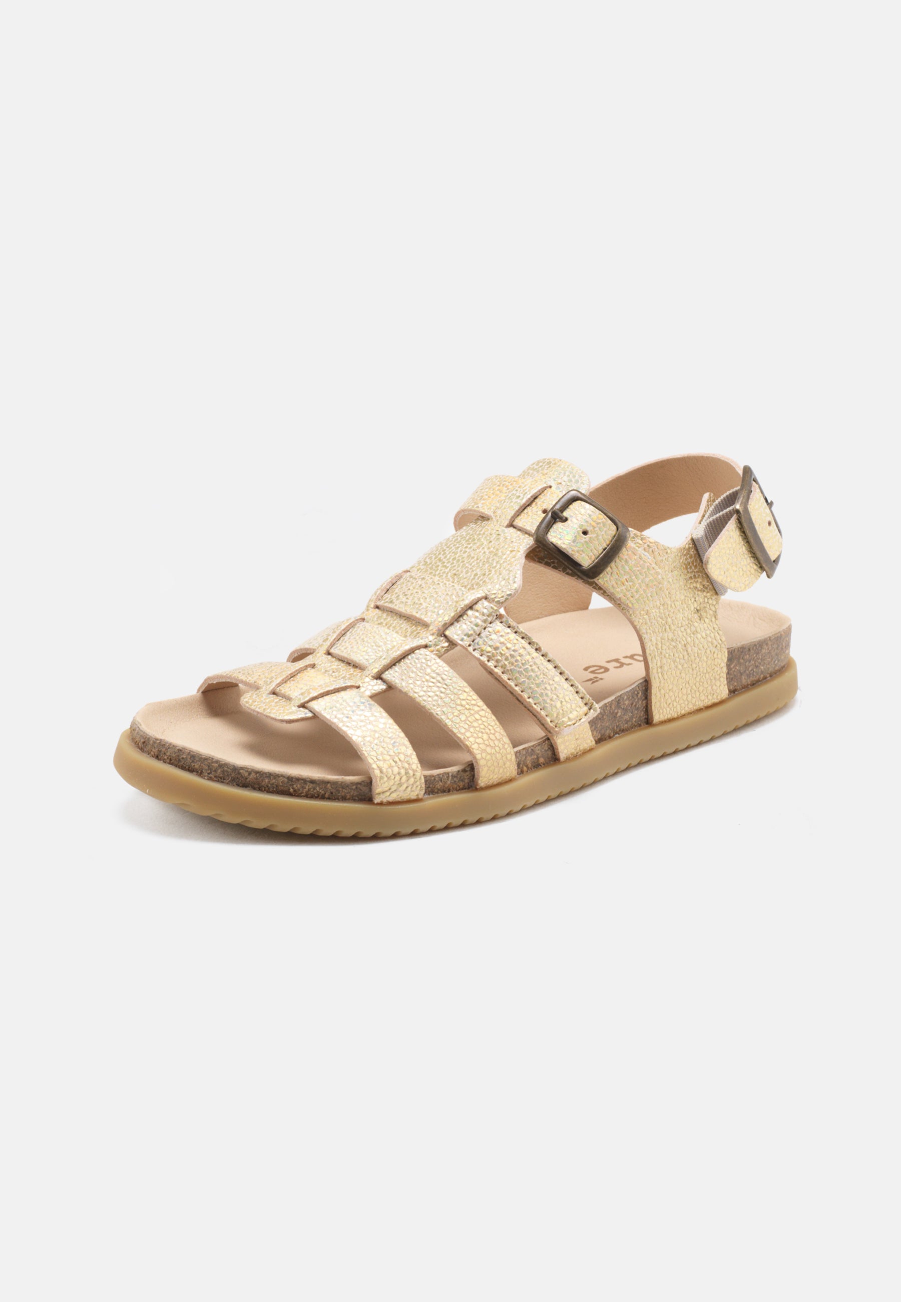Nature Footwear Mette Sandal Metallic Suede Sandal 300 Multicolor