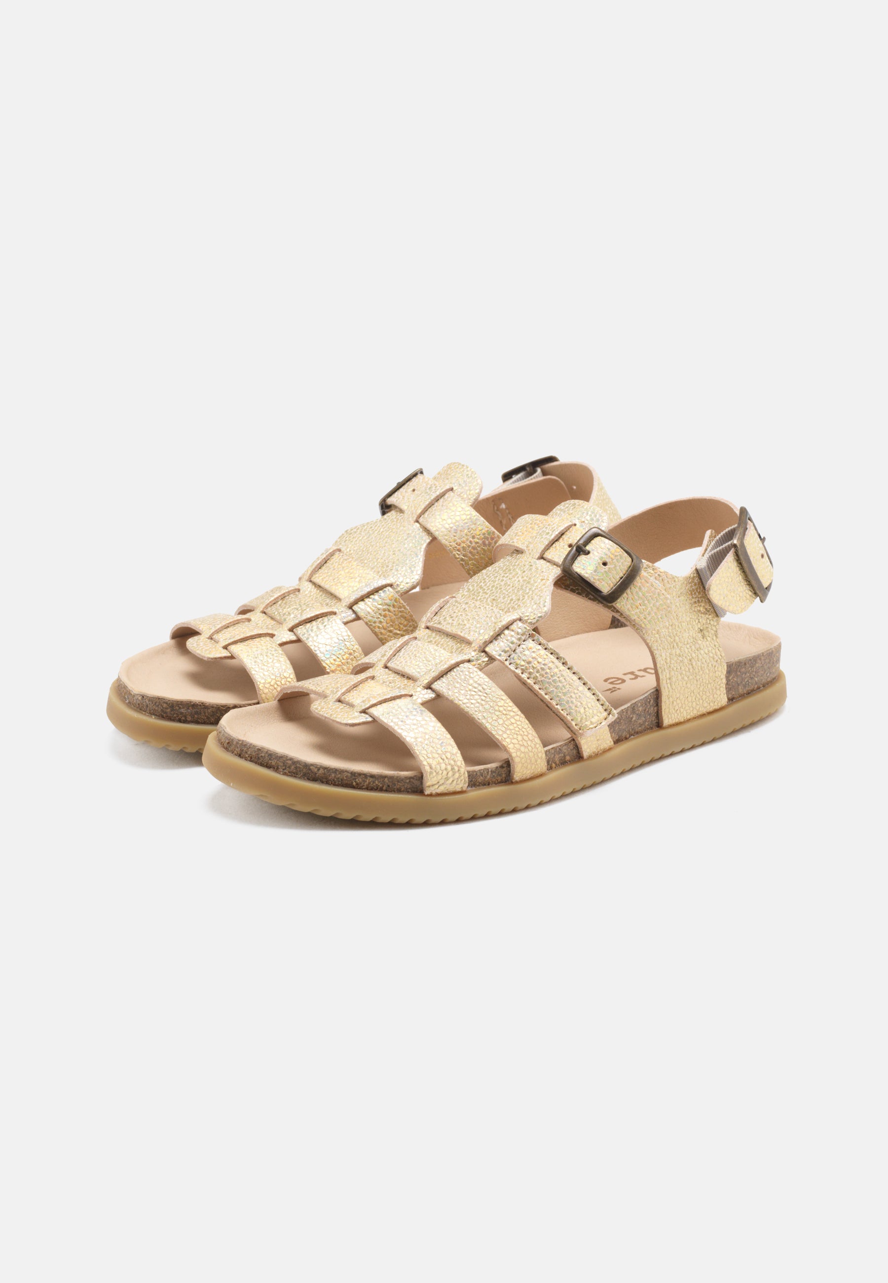 Nature Footwear Mette Sandal Metallic Suede Sandal 300 Multicolor