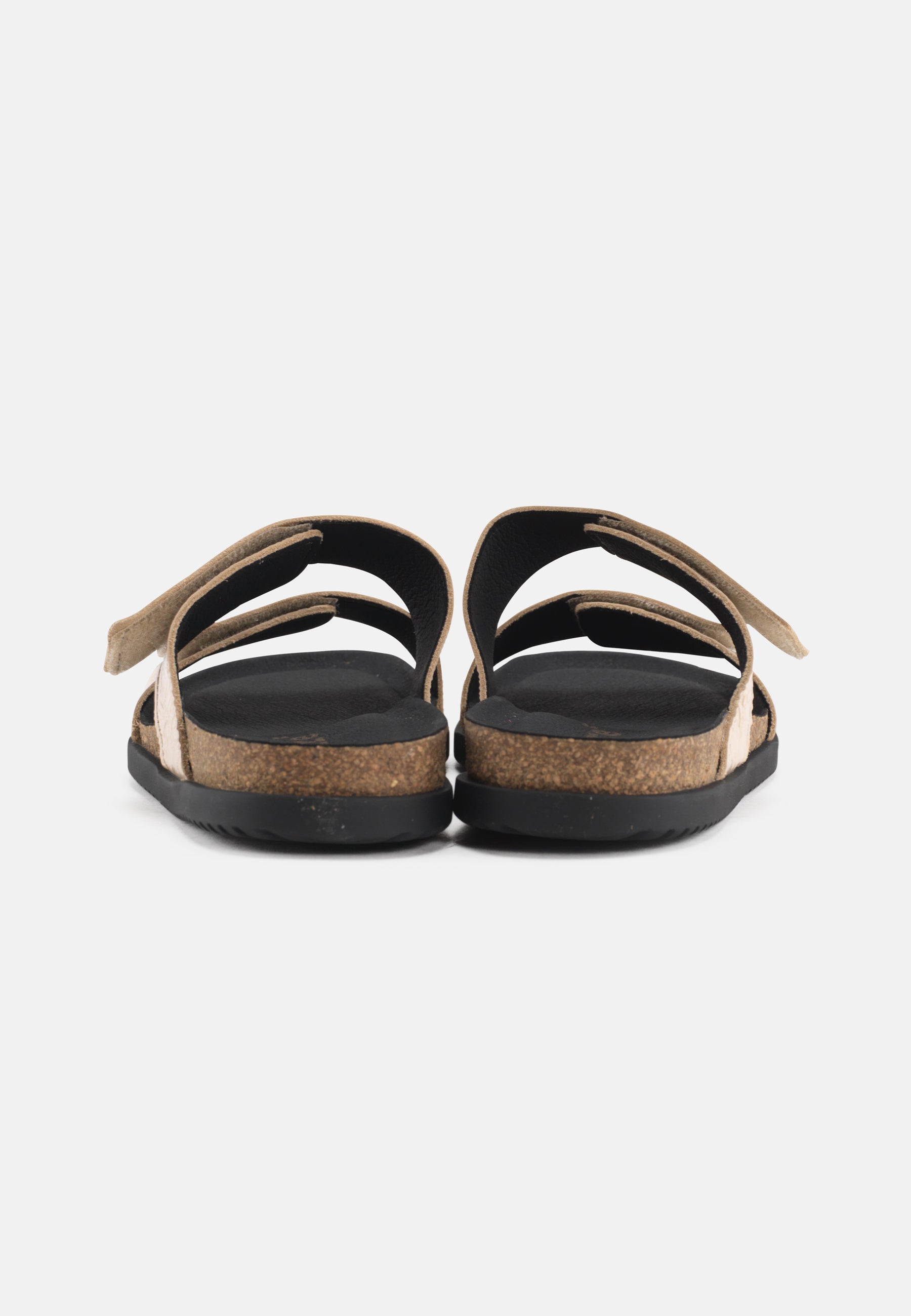 Nature Footwear Mie Slide sandal Lak læder i fave Cream med fodseng af kork og ydersål af naturgummi