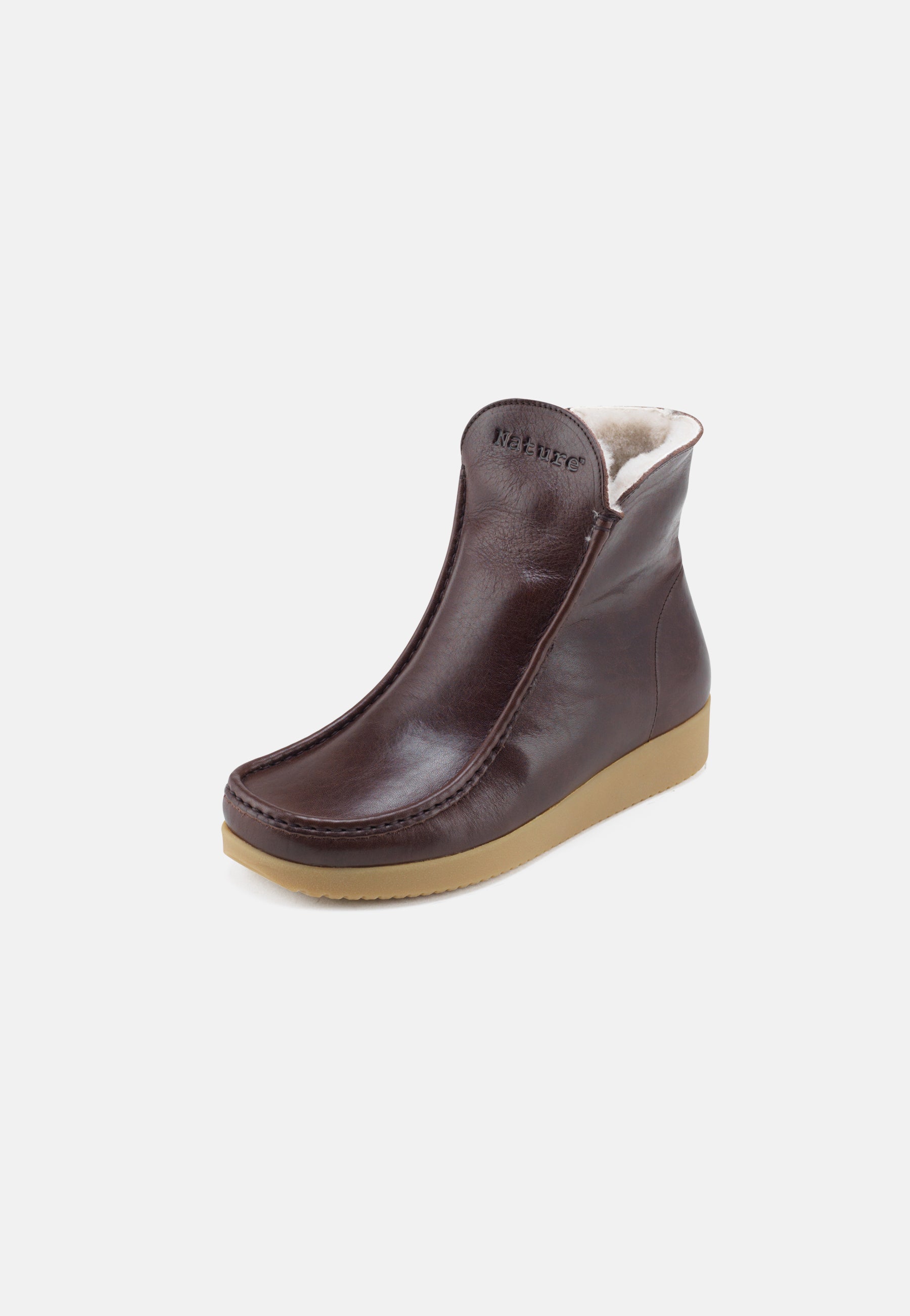 Nature Footwear Nanna Varmforet Støvle Leather Boot 018 Coffee