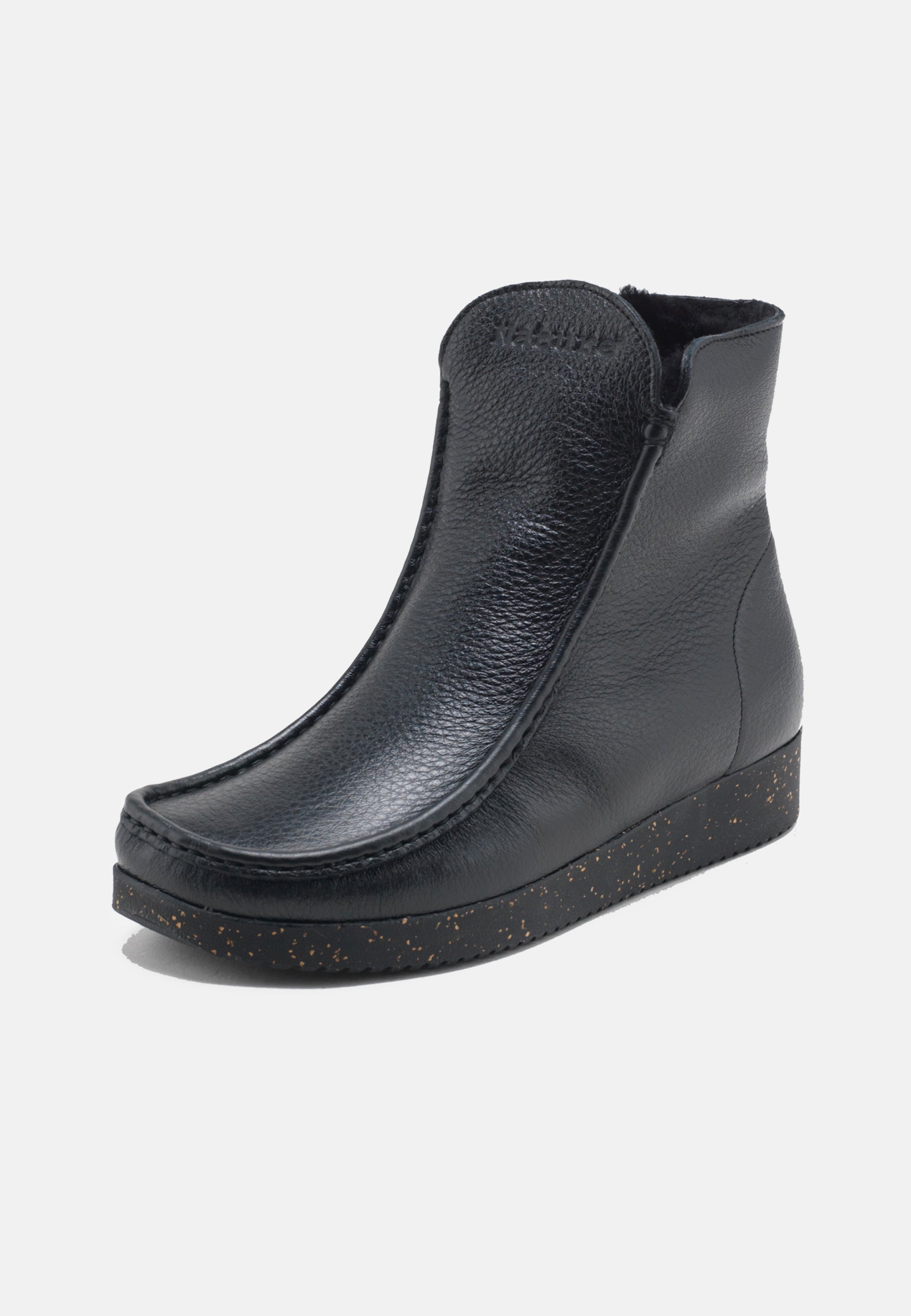 Nature Footwear Nanna Varmforet Støvle Leather Warm linned Boot 002 Black