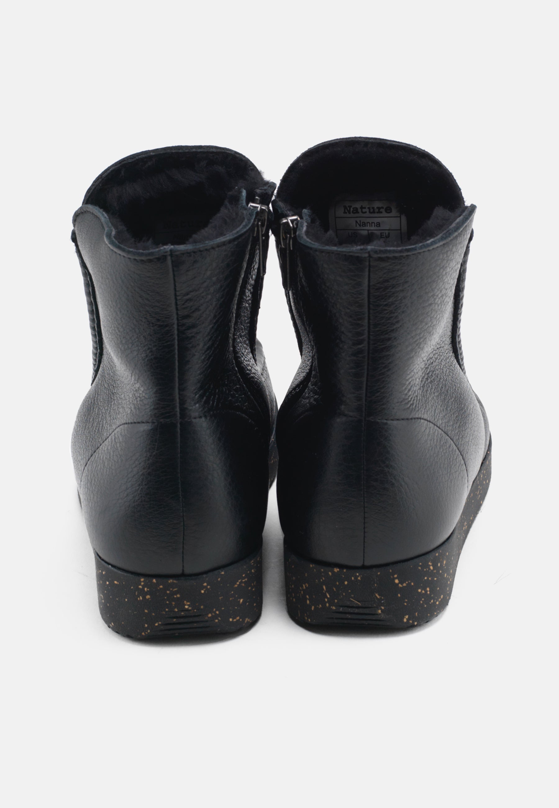 Nature Footwear Nanna Varmforet Støvle Leather Warm linned Boot 002 Black