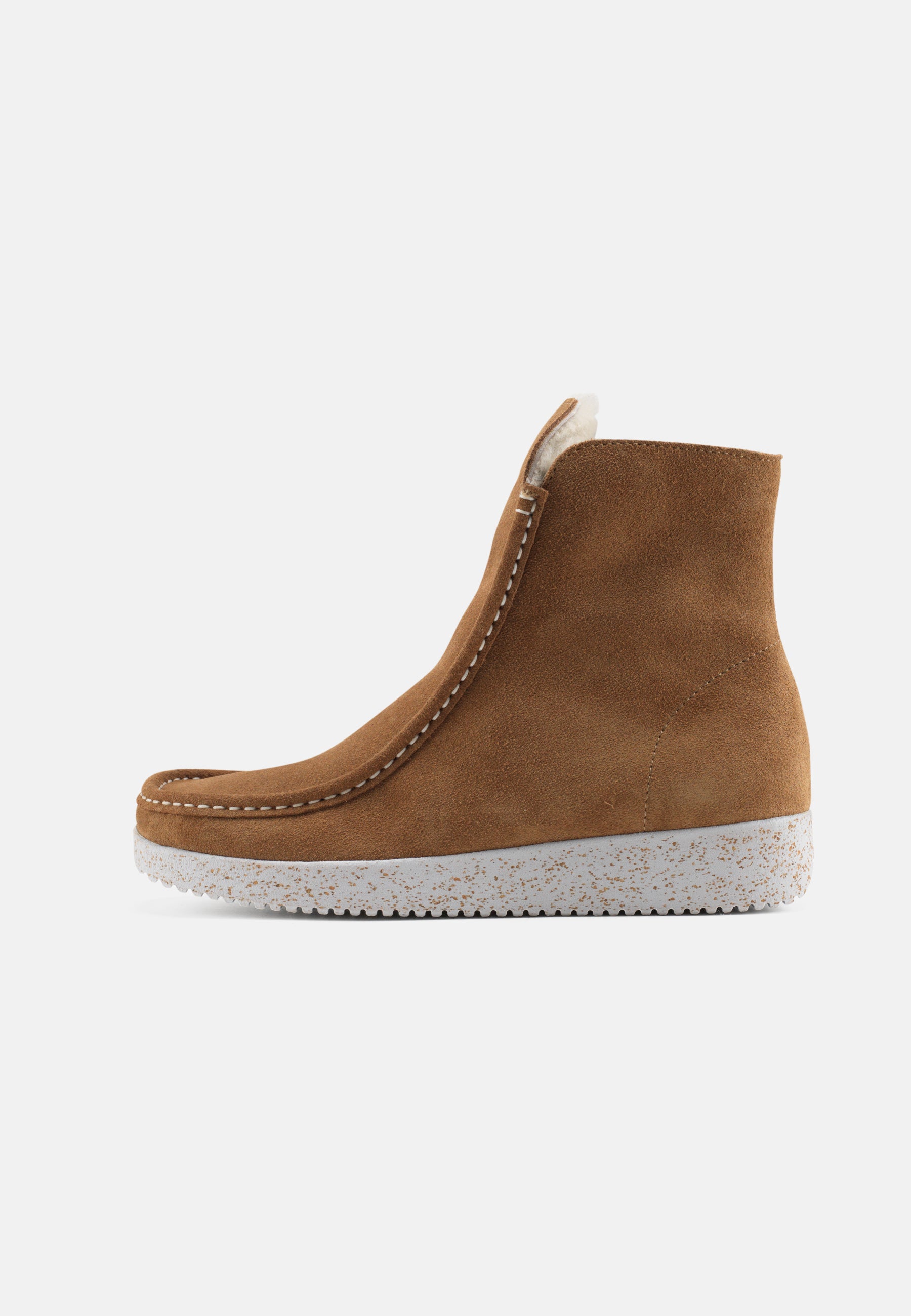 Nature Footwear Nanna Varmforet støvle Suede Warm linned Boot 025 Toffee