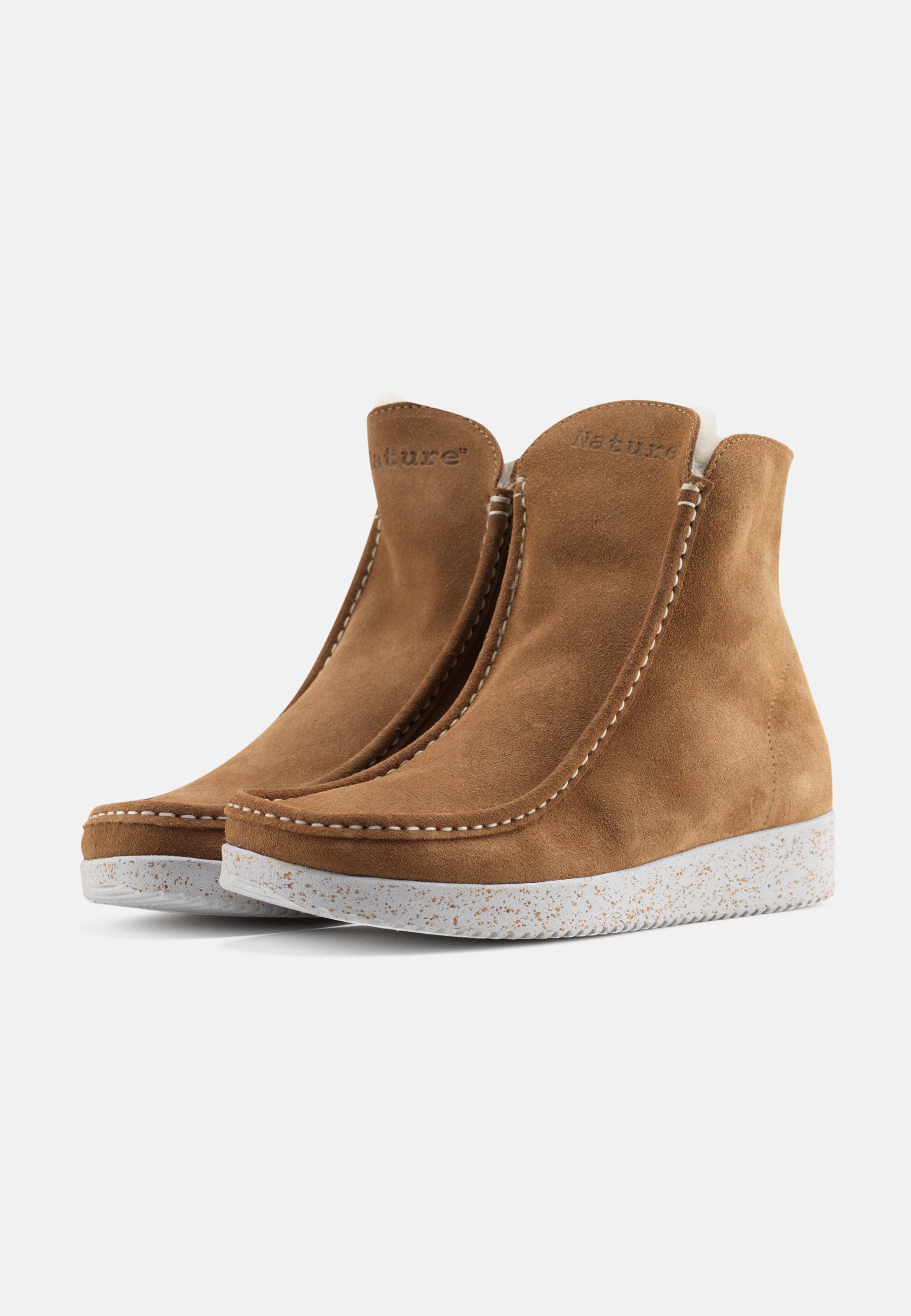 Nature Footwear Nanna Varmforet støvle Suede Warm linned Boot 025 Toffee