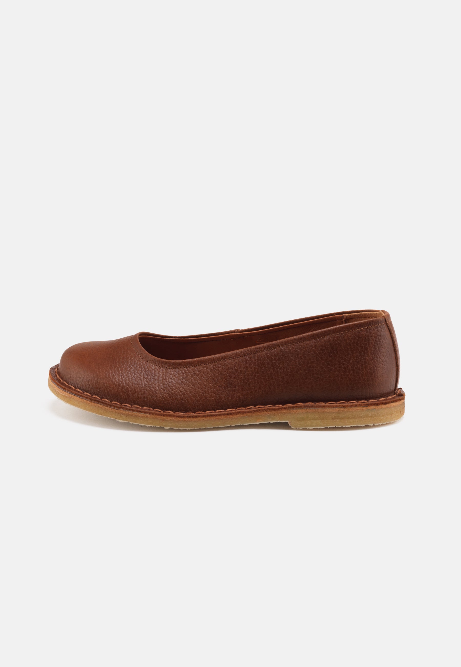 Nature Footwear Sol Ballerina Leather Slip on 114 Tobacco