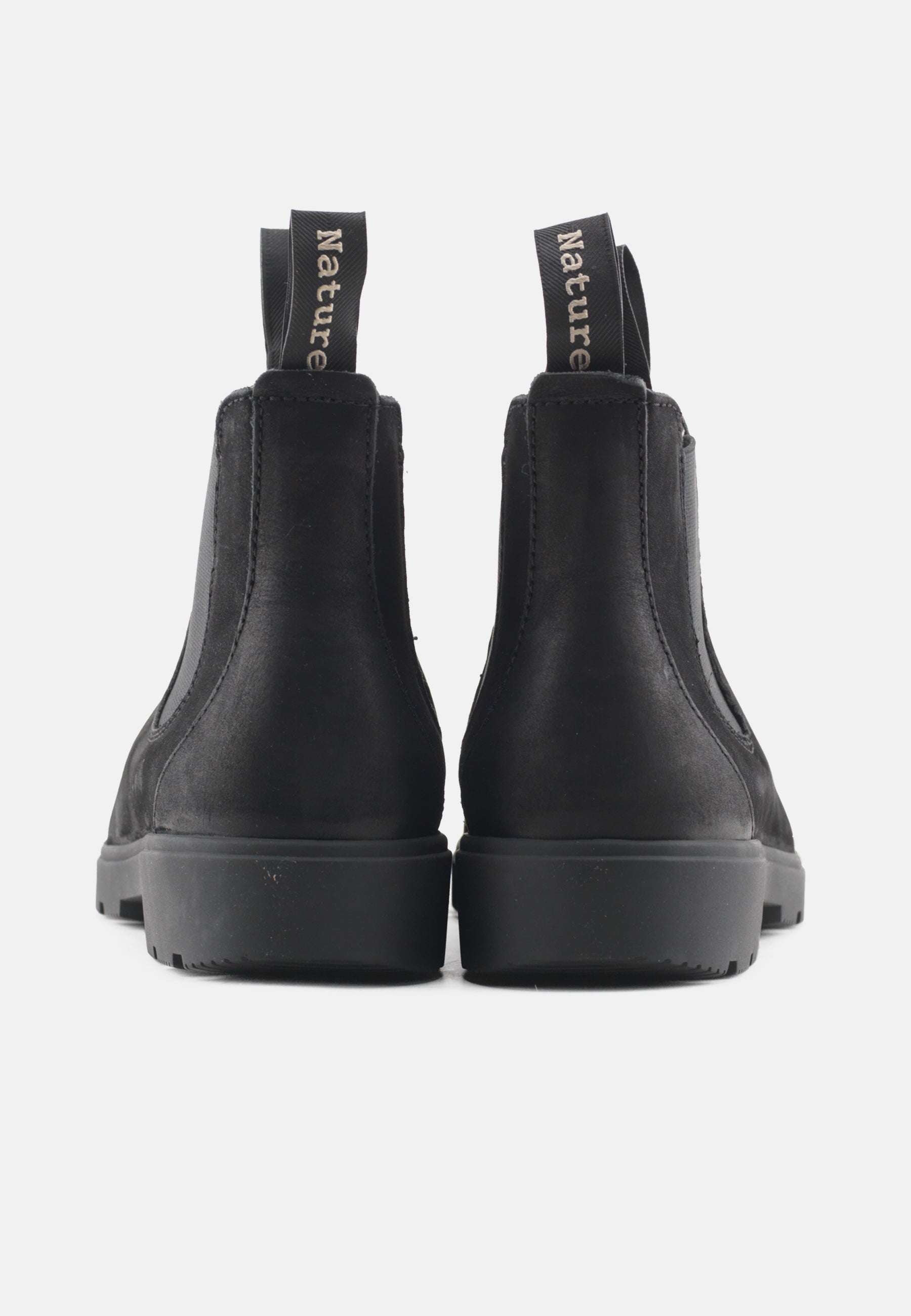 Nature Footwear Thor Varmforet Støvle med elastik i siderne i Nubuck Læder farve Black med sål af naturgummi