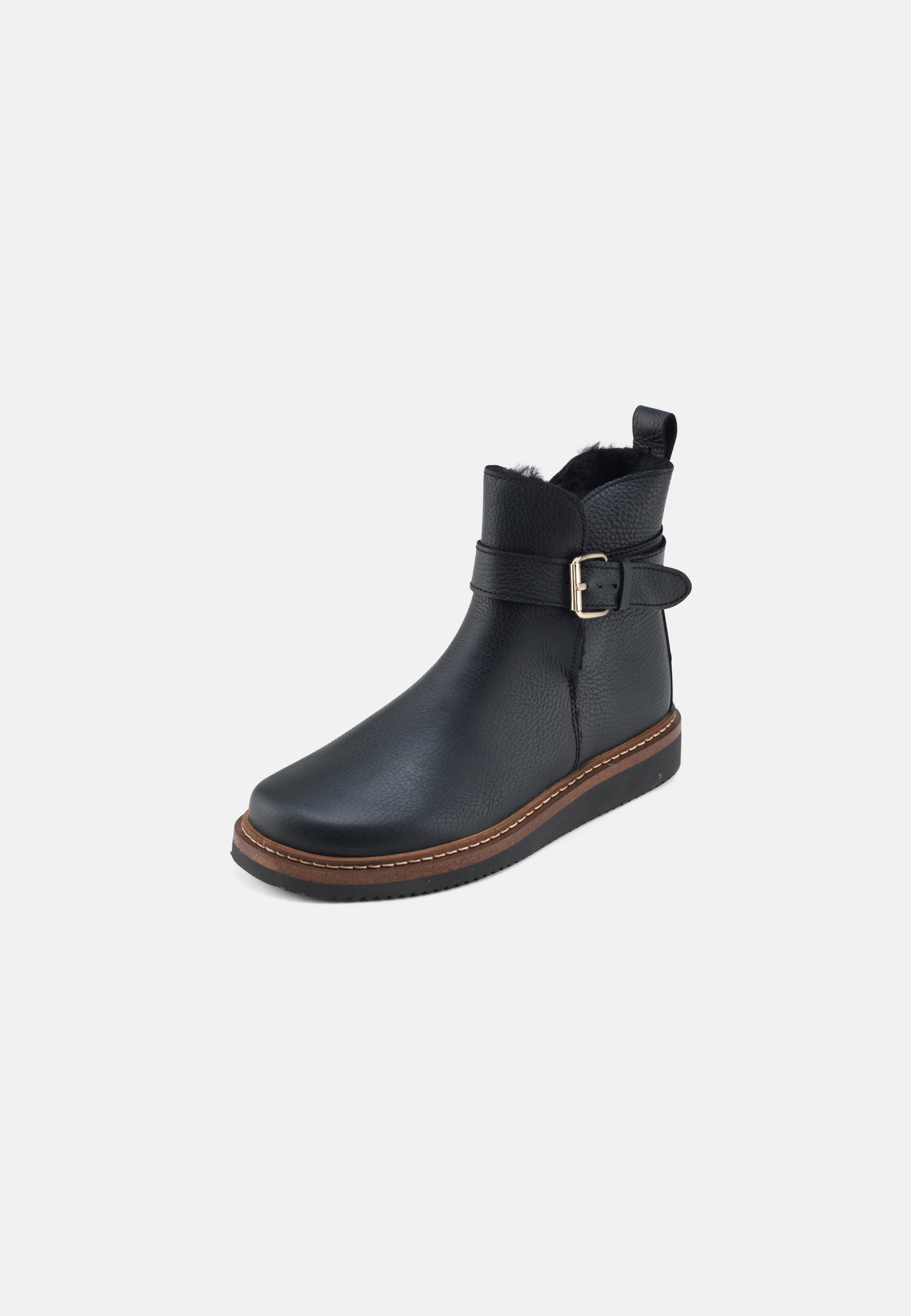 Nature Footwear Vigga Varmforet Støvle Leather Warm linned Boot 002 Black