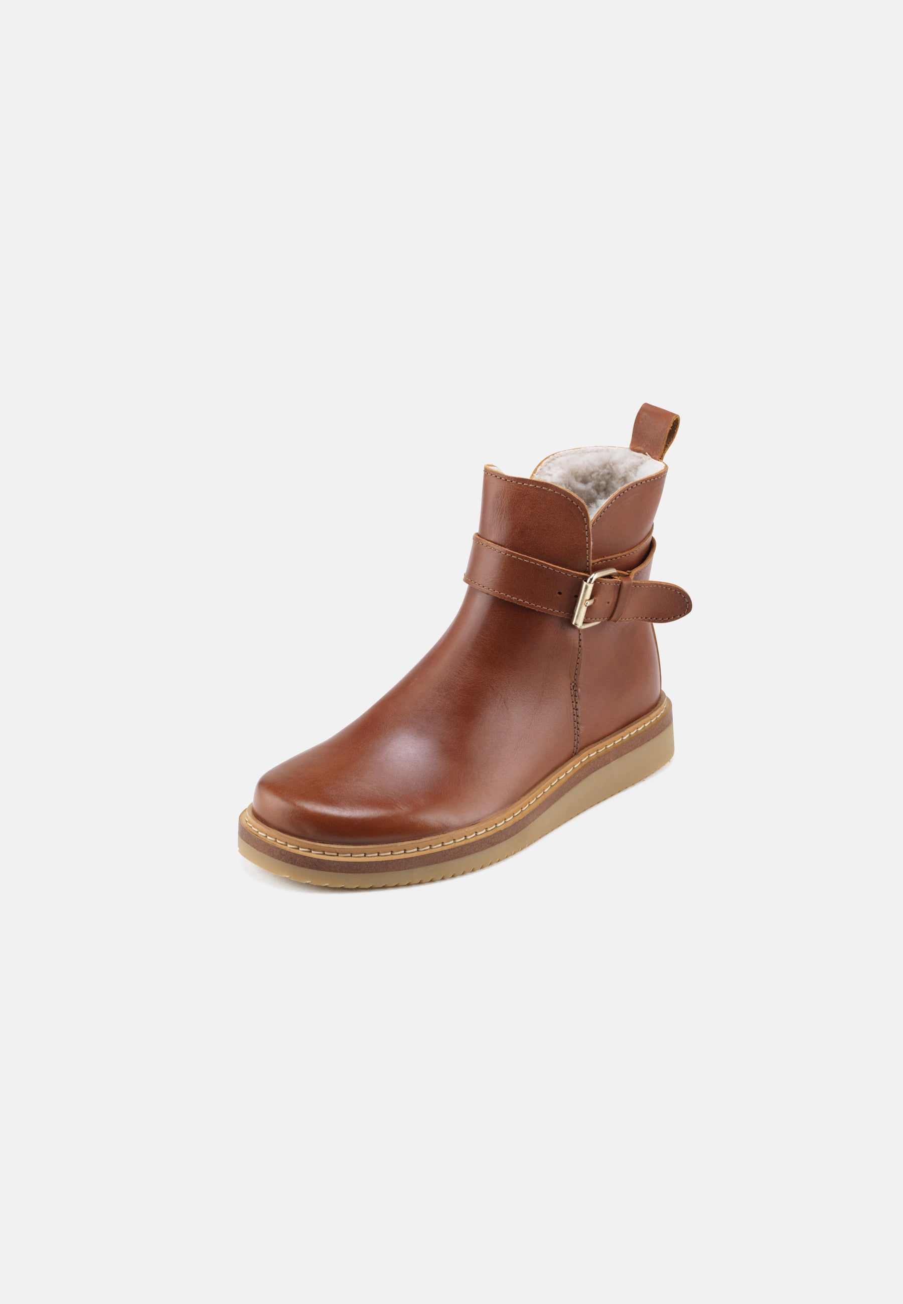 Nature Footwear Vigga Varmforet Støvle Leather Warm linned Boot 166 Cognac