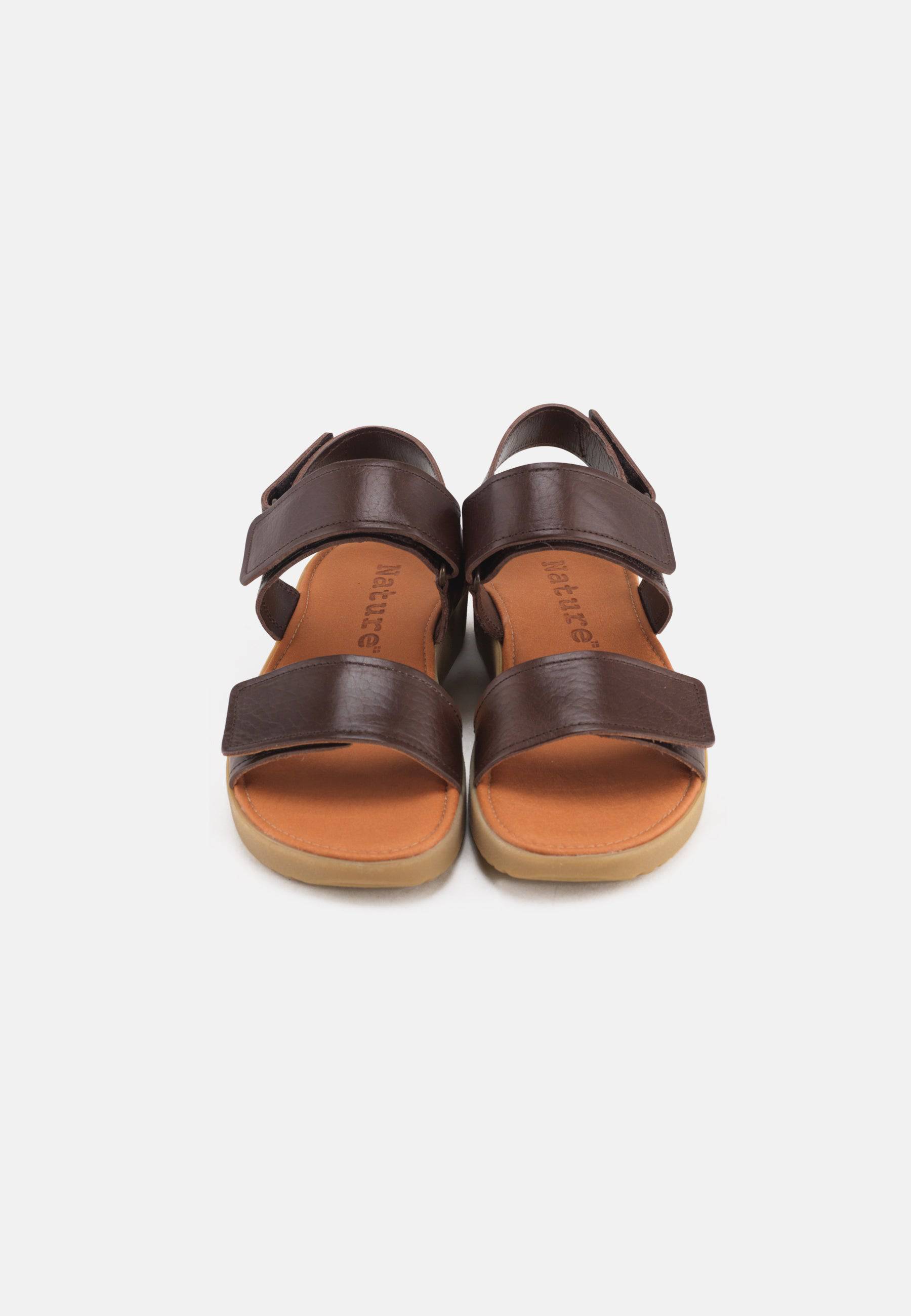 Karen Sandal Pull Up Leather - Coffee - Nature Footwear