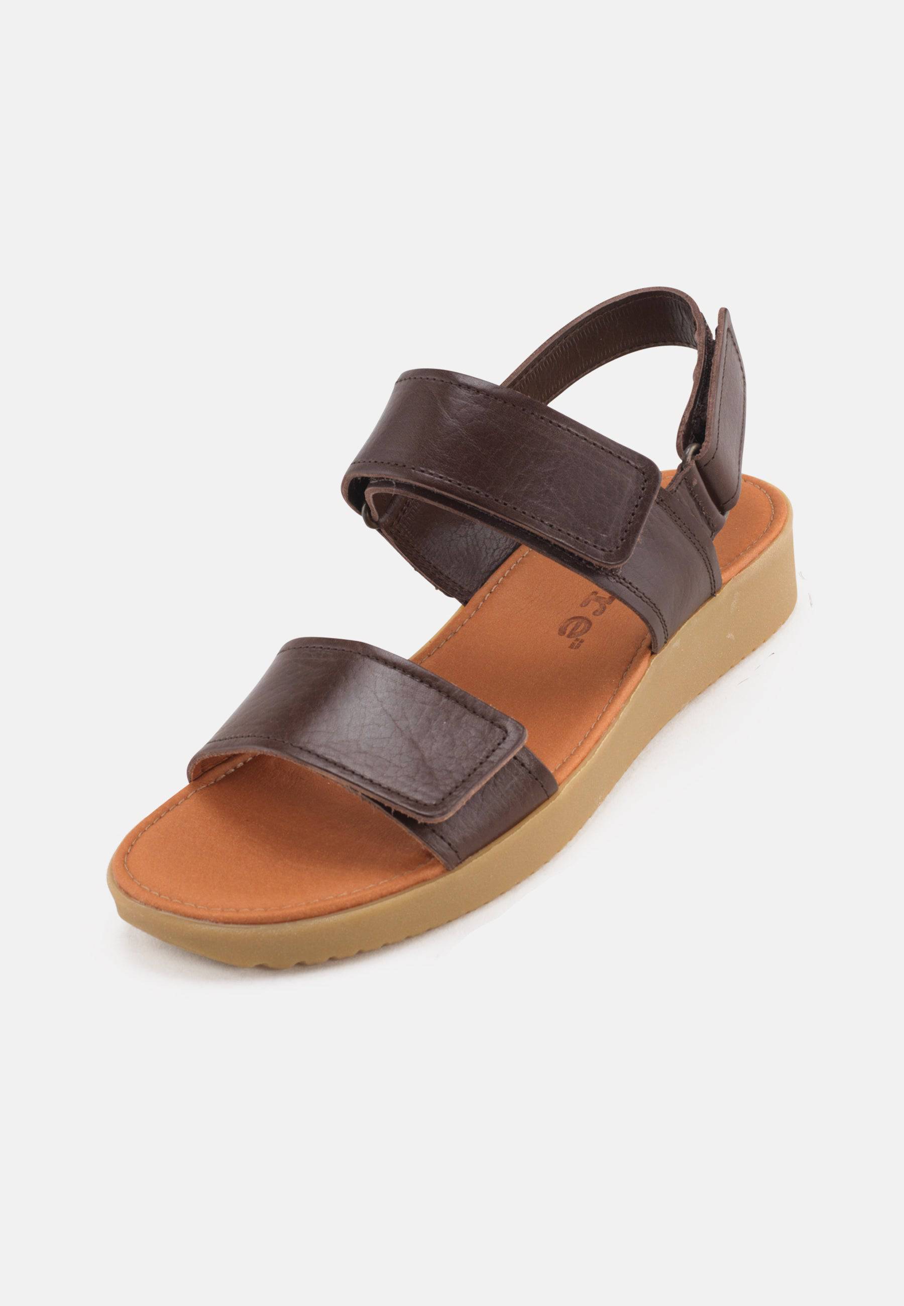 Karen Sandal Pull Up Leather - Coffee - Nature Footwear
