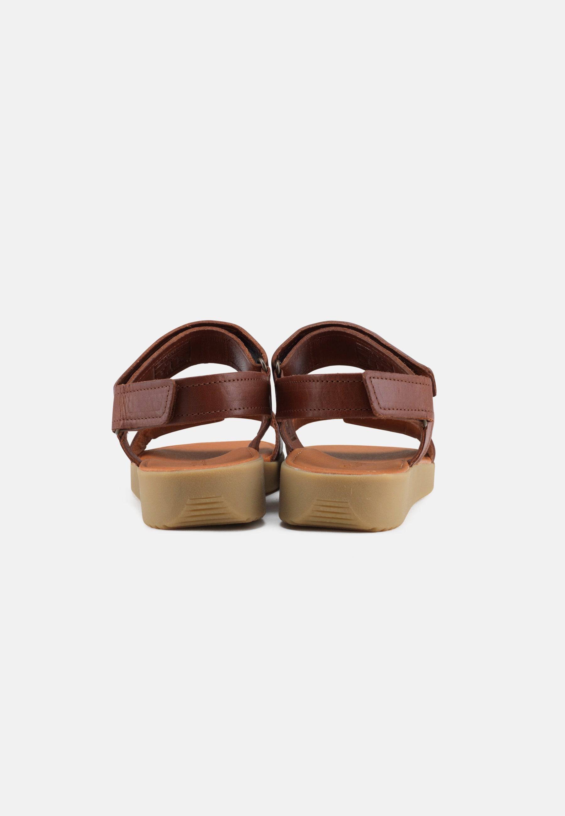 Karen Sandal Pull Up Leather - Cognac - Nature Footwear