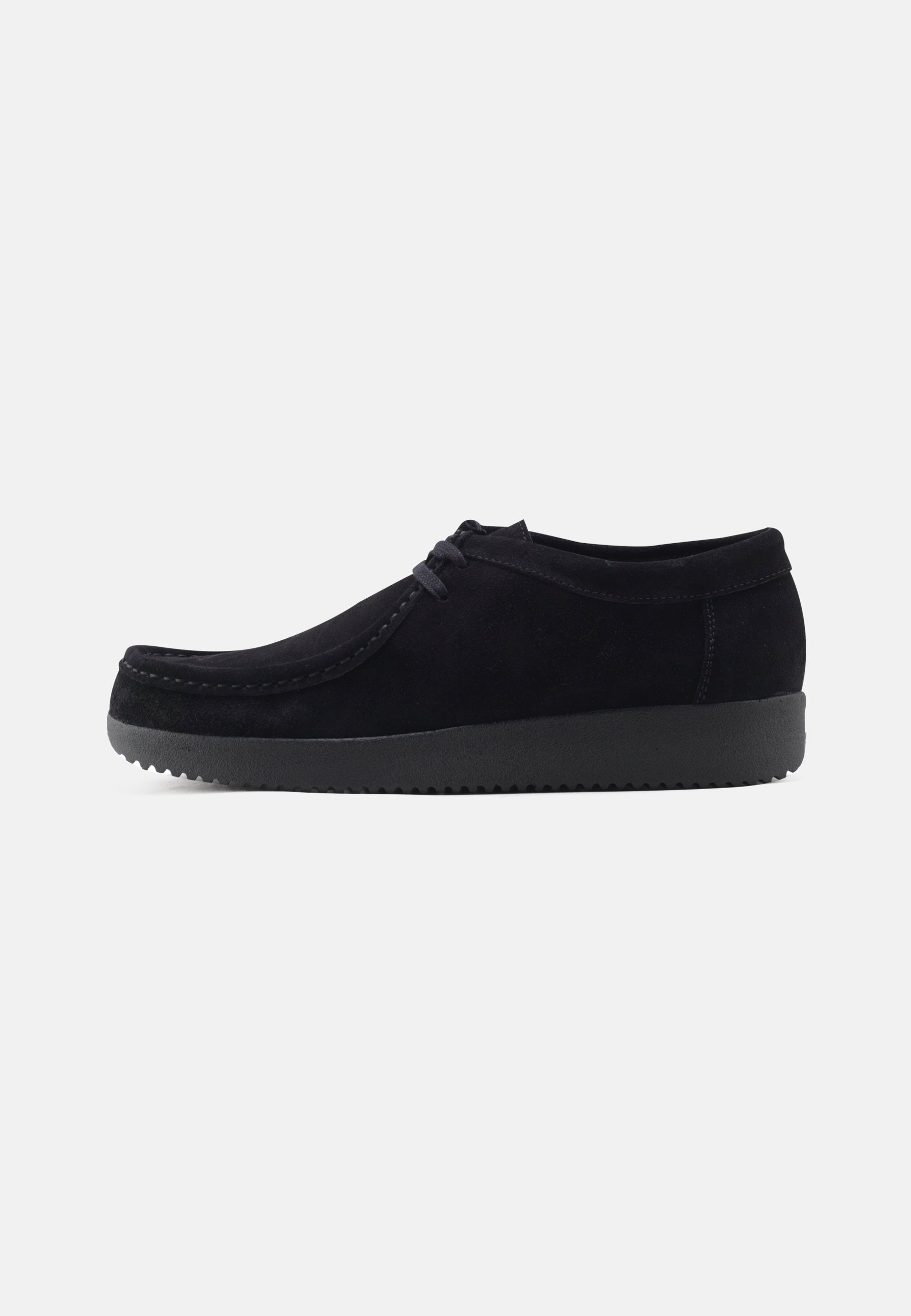 Nature Footwear Adam Snøresko Suede Læder farve Black med matchende sål i PU