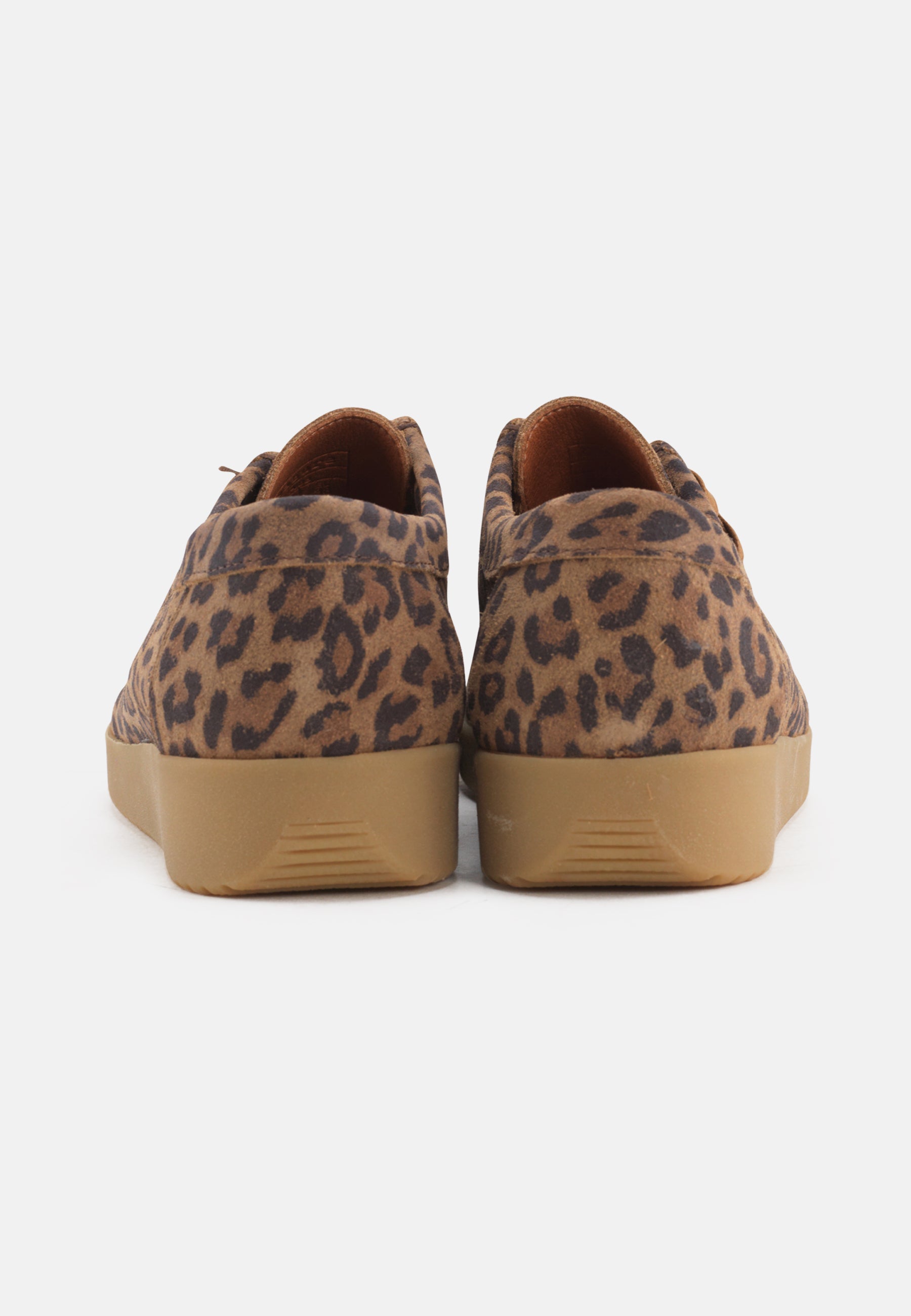 Nature Footwear Alba snøresko Suede læder i Leopardprint med ydersål af naturgummi