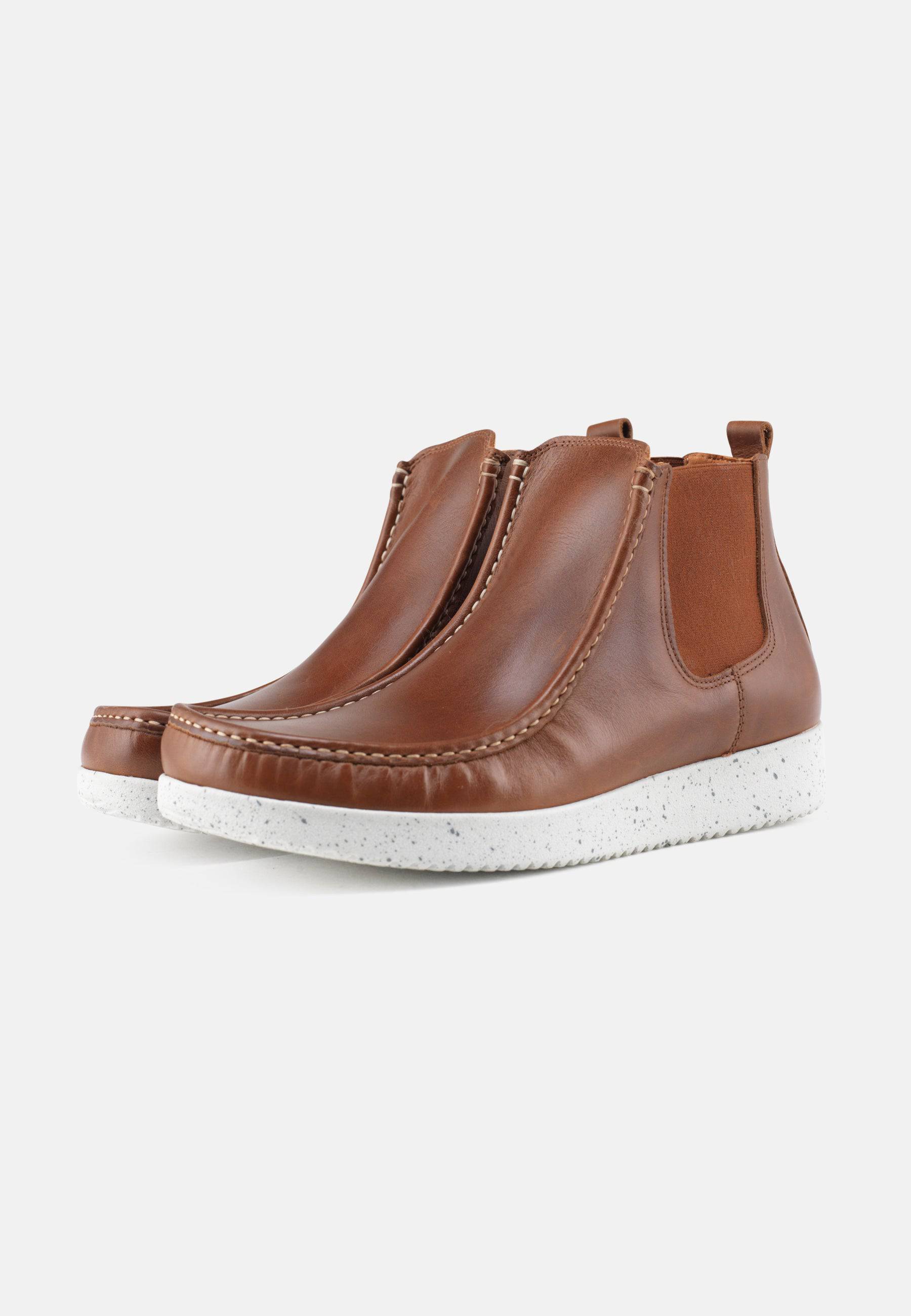 Albert Boot Pull Up Leather - Tobacco