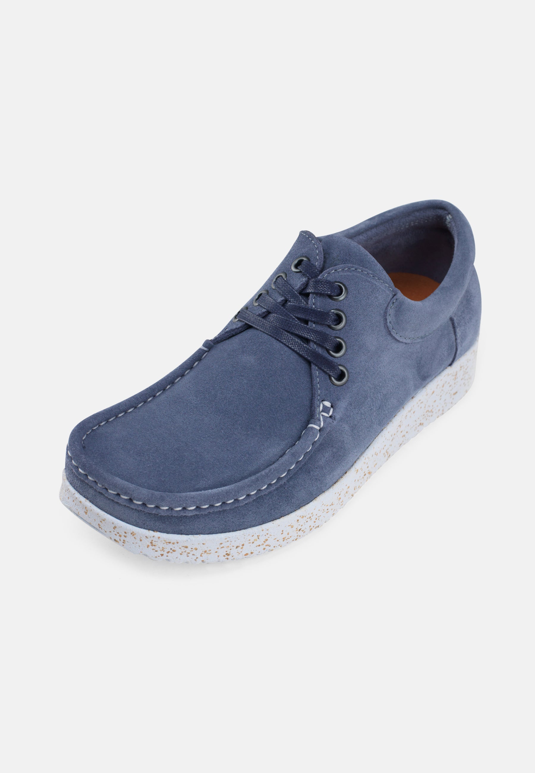 Nature Footwear Anna Sko Suede Shoe 135 Nordic Blue