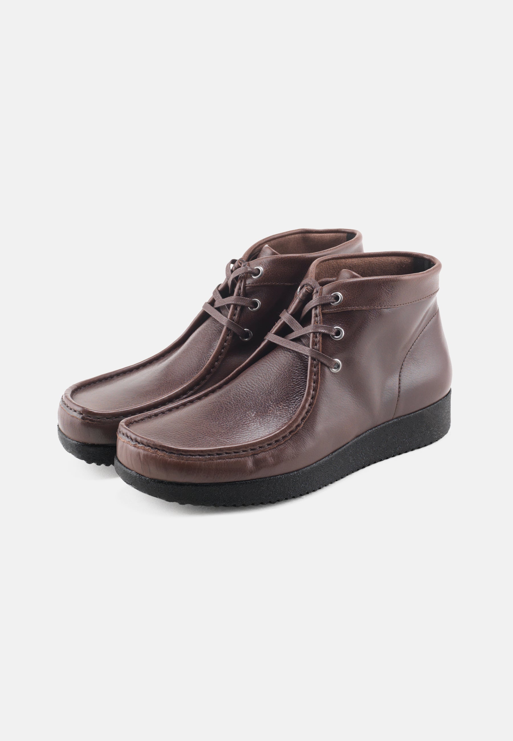 Nature Footwear Anton Snørestøvle Oil Suede Læder farve Coffee med sort sål i PU 