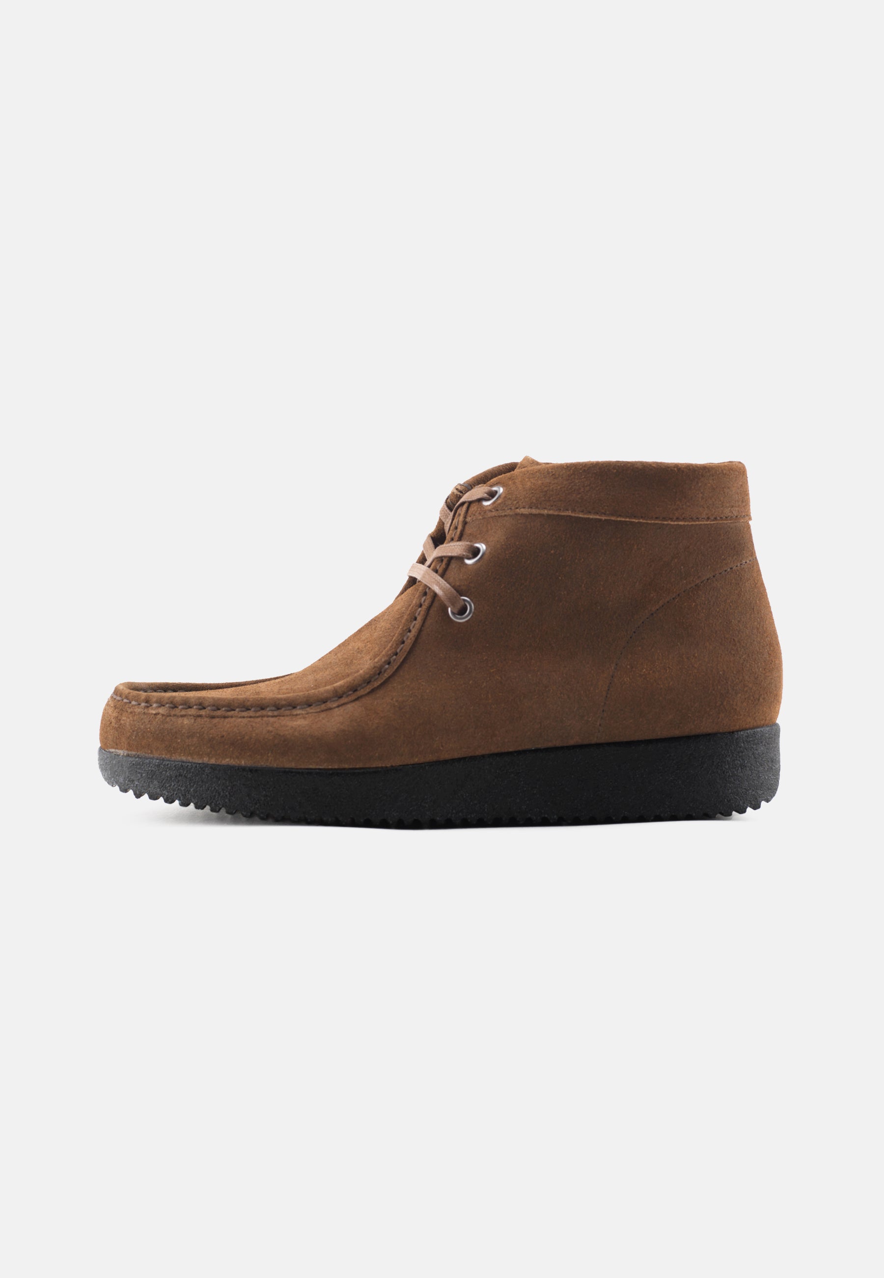 Nature Footwear Anton Snørestøvle Oil Suede Læder farve Mahogany med sort sål i PU 